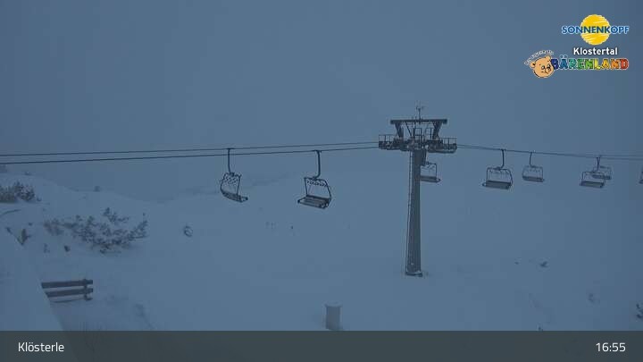 Archiv Foto Webcam Klösterle - Bergstation Riedkopf