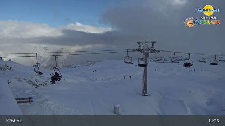Archiv Foto Webcam Klösterle - Bergstation Riedkopf