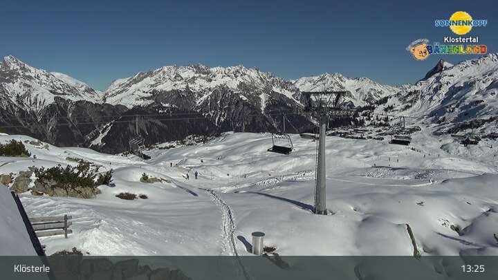 Archiv Foto Webcam Klösterle - Bergstation Riedkopf