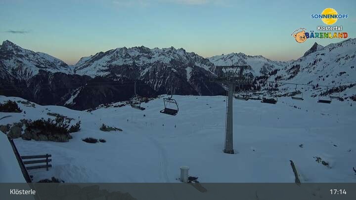 Archiv Foto Webcam Klösterle - Bergstation Riedkopf