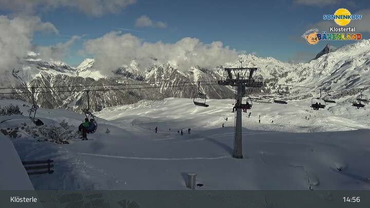 Archiv Foto Webcam Klösterle - Bergstation Riedkopf