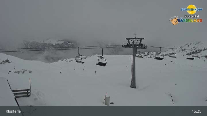 Archiv Foto Webcam Klösterle - Bergstation Riedkopf
