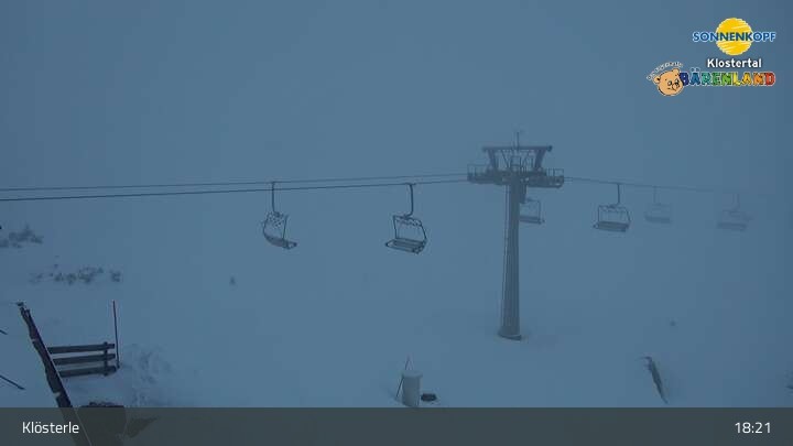 Archiv Foto Webcam Klösterle - Bergstation Riedkopf