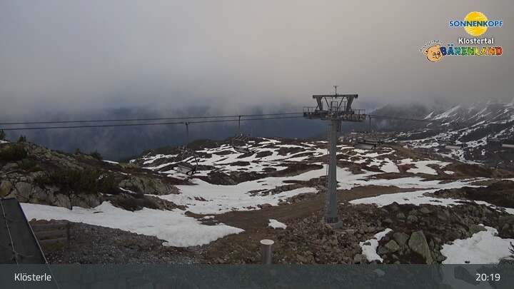 Archiv Foto Webcam Klösterle - Bergstation Riedkopf