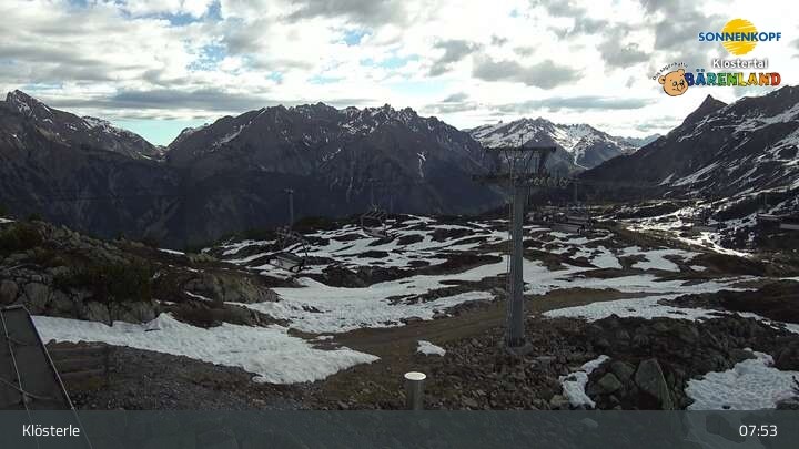 Archiv Foto Webcam Klösterle - Bergstation Riedkopf