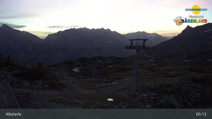 Archiv Foto Webcam Klösterle - Bergstation Riedkopf