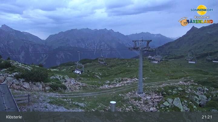 Archiv Foto Webcam Klösterle - Bergstation Riedkopf