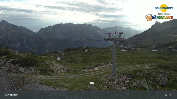 Archiv Foto Webcam Klösterle - Bergstation Riedkopf