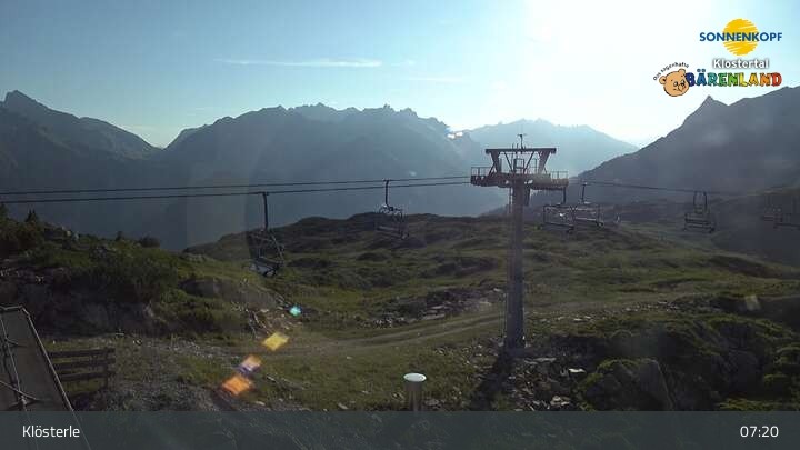 Archiv Foto Webcam Klösterle - Bergstation Riedkopf