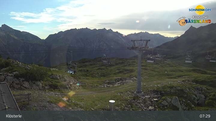 Archiv Foto Webcam Klösterle - Bergstation Riedkopf