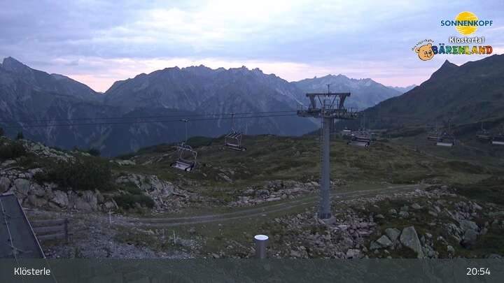 Archiv Foto Webcam Klösterle - Bergstation Riedkopf