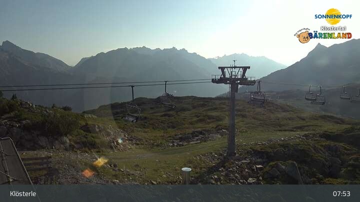 Archiv Foto Webcam Klösterle - Bergstation Riedkopf