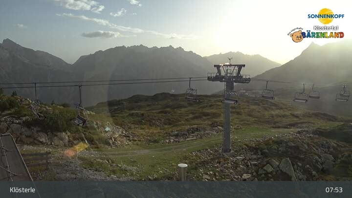 Archiv Foto Webcam Klösterle - Bergstation Riedkopf