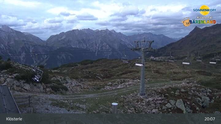 Archiv Foto Webcam Klösterle - Bergstation Riedkopf