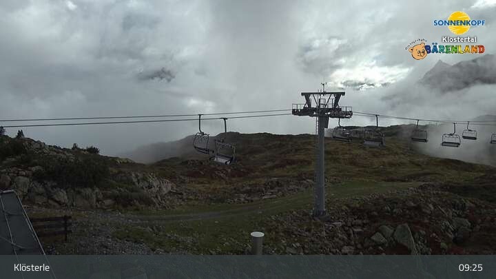 Archiv Foto Webcam Klösterle - Bergstation Riedkopf
