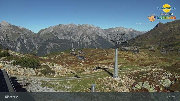 Archiv Foto Webcam Klösterle - Bergstation Riedkopf