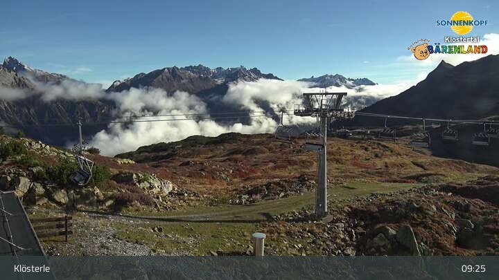 Archiv Foto Webcam Klösterle - Bergstation Riedkopf