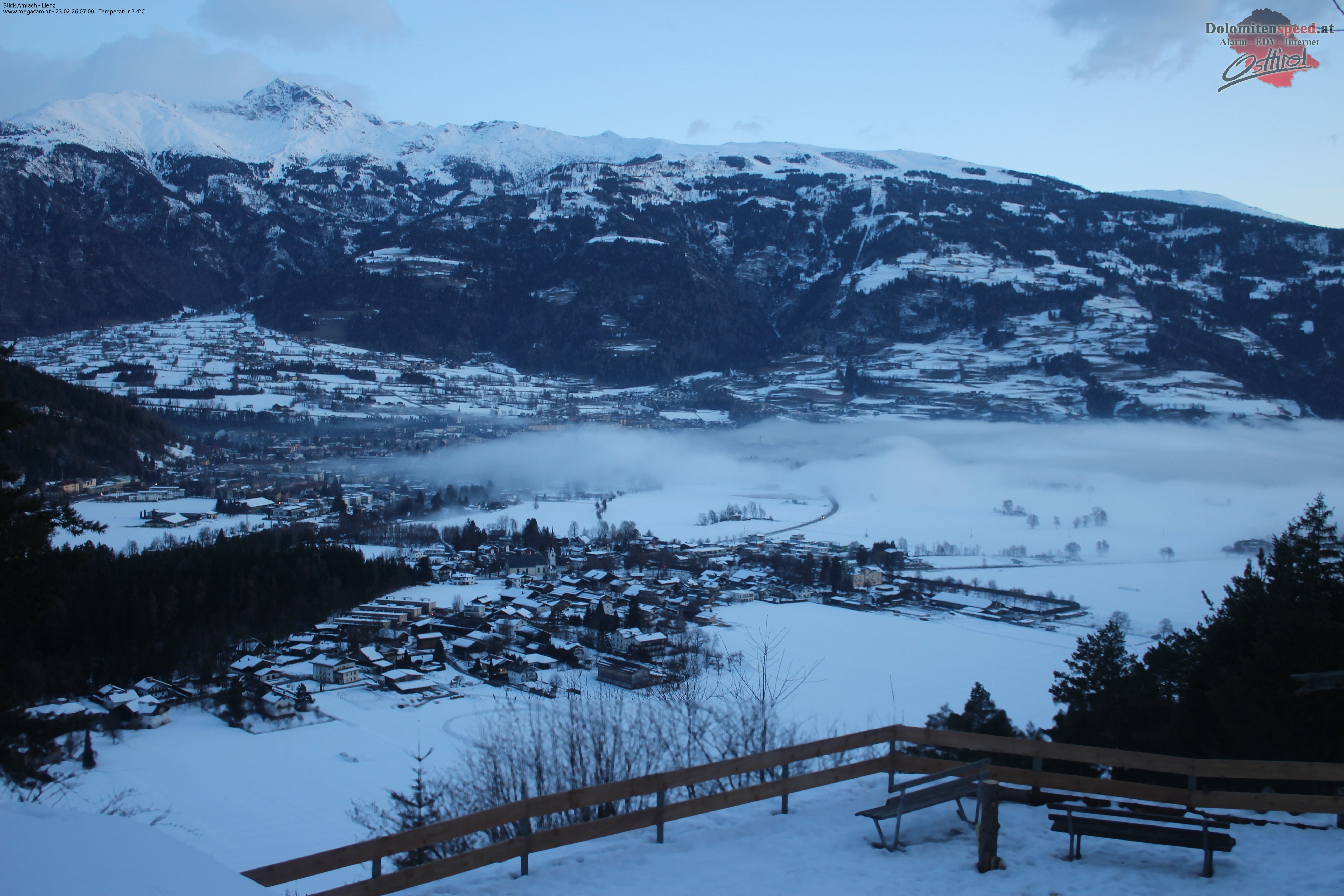 Archiv Foto Webcam Blick Amlach - Lienz - Osttirol