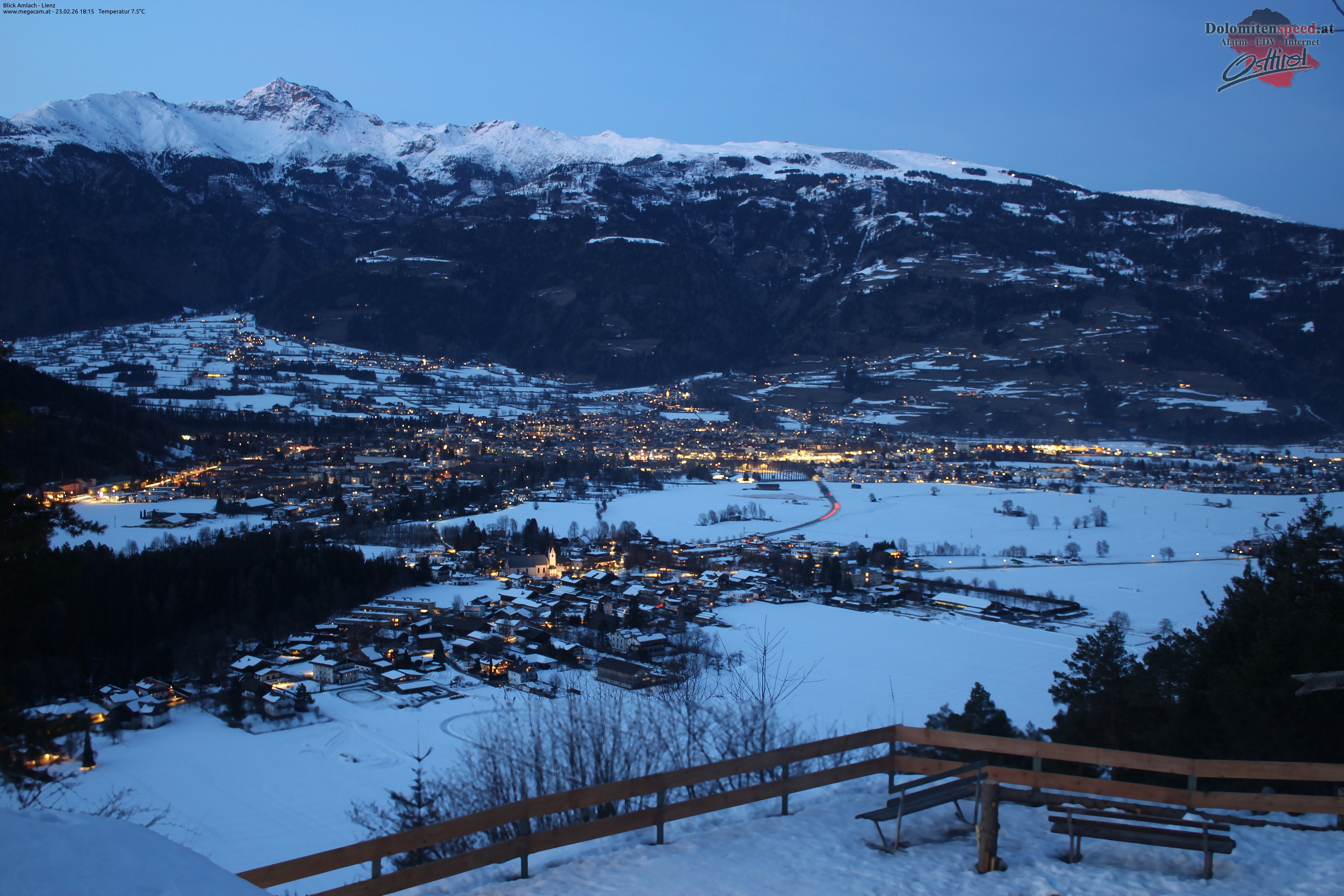 Archiv Foto Webcam Blick Amlach - Lienz - Osttirol