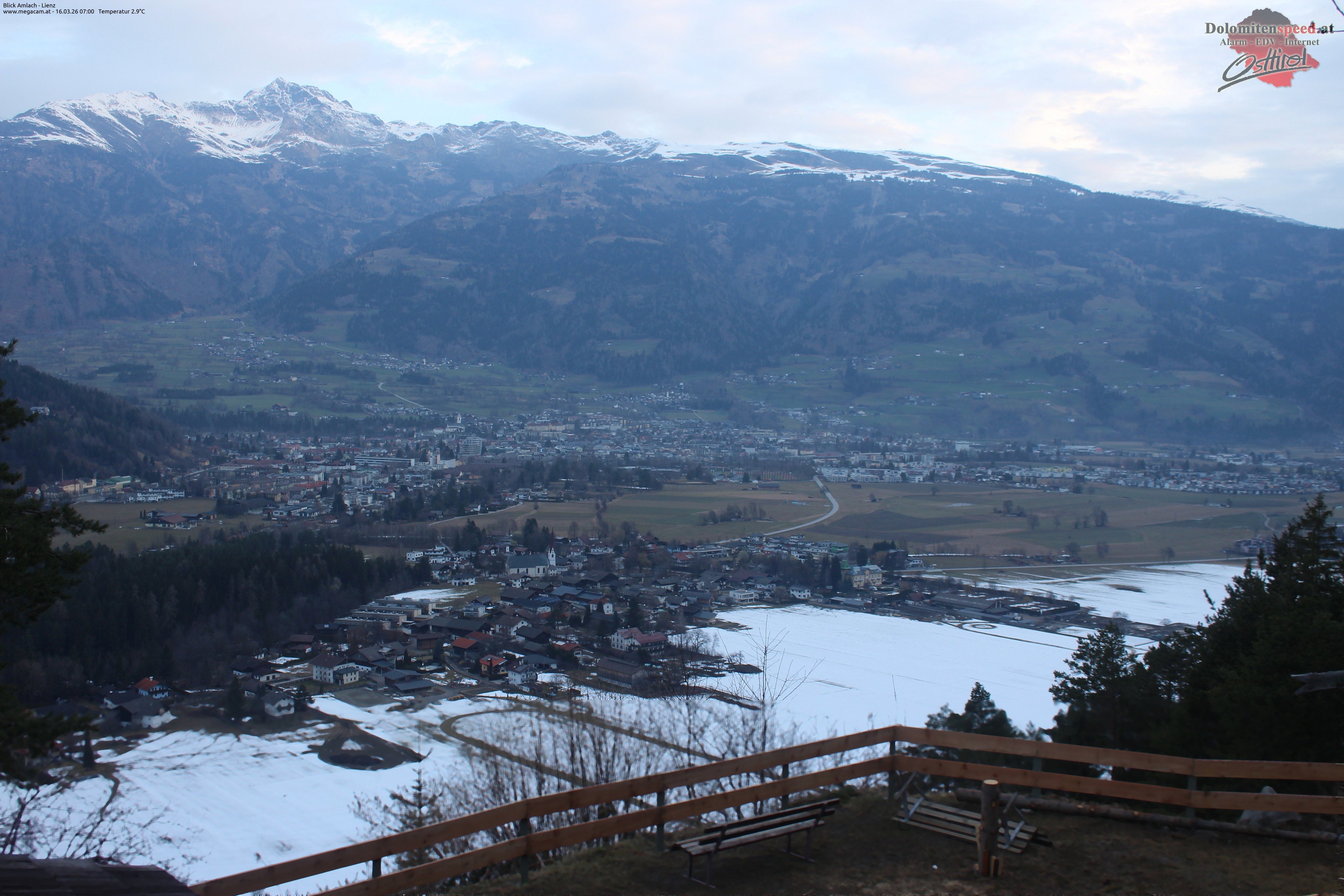 Archiv Foto Webcam Blick Amlach - Lienz - Osttirol