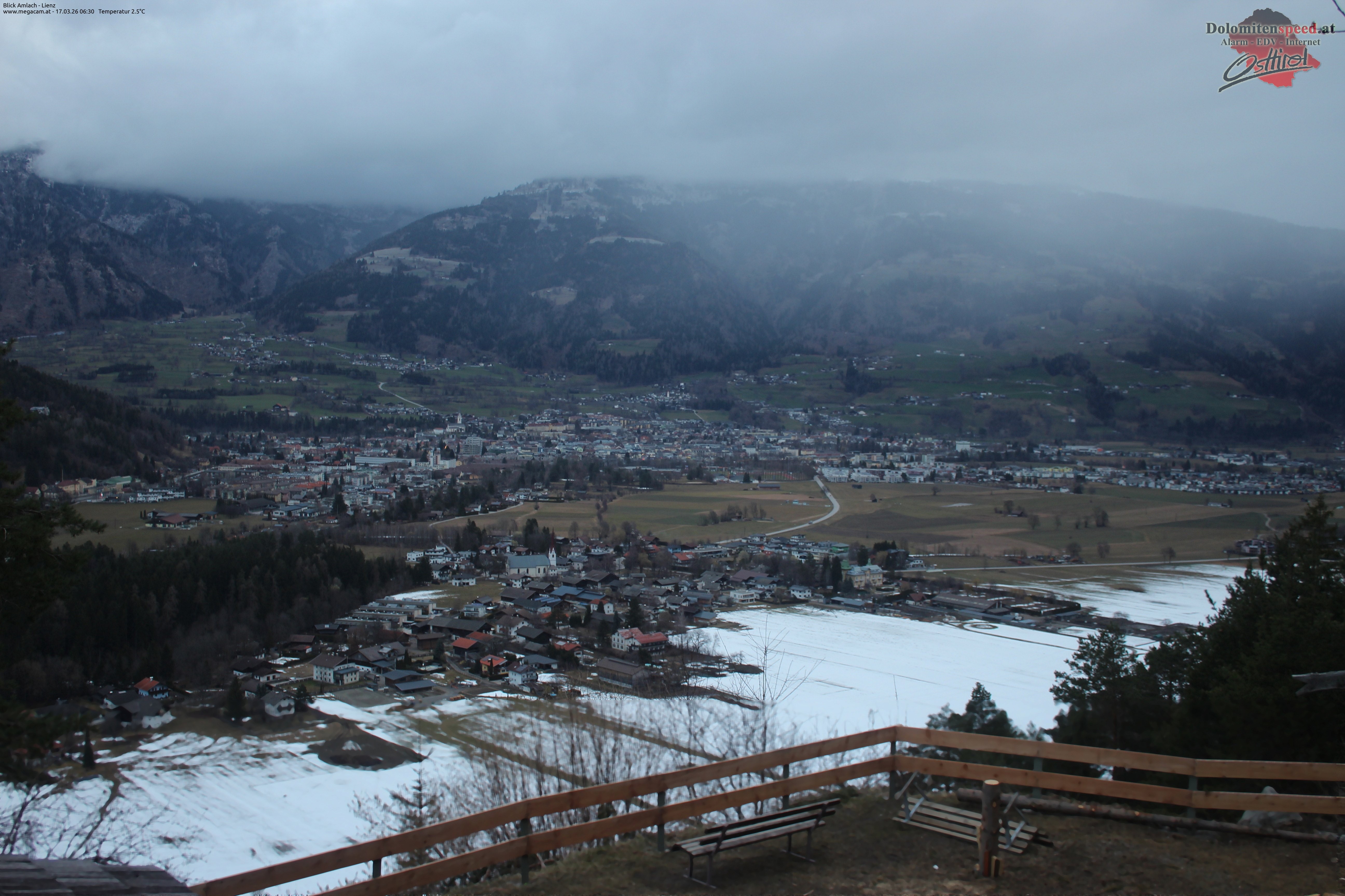 Archiv Foto Webcam Blick Amlach - Lienz - Osttirol