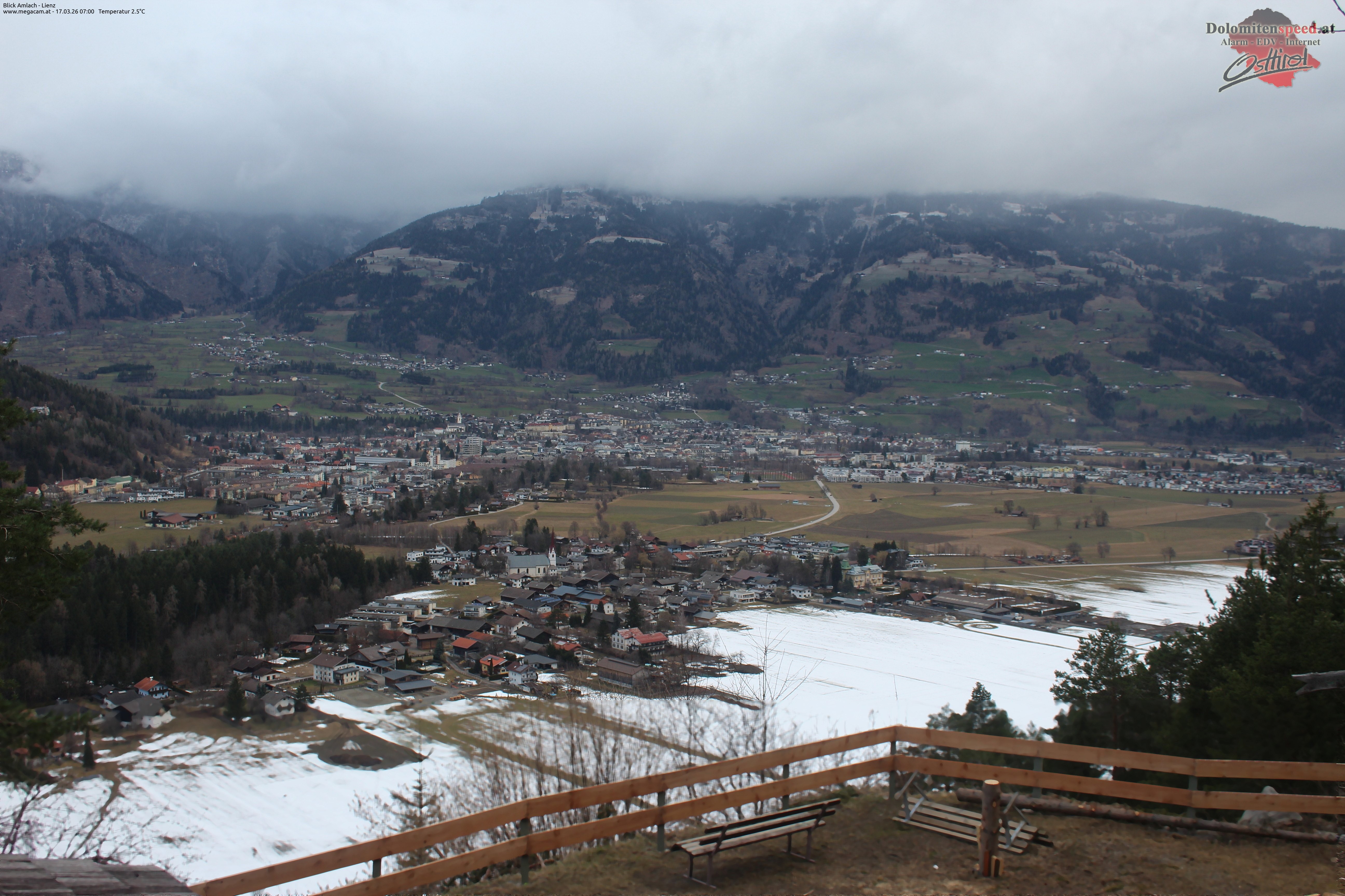 Archiv Foto Webcam Blick Amlach - Lienz - Osttirol