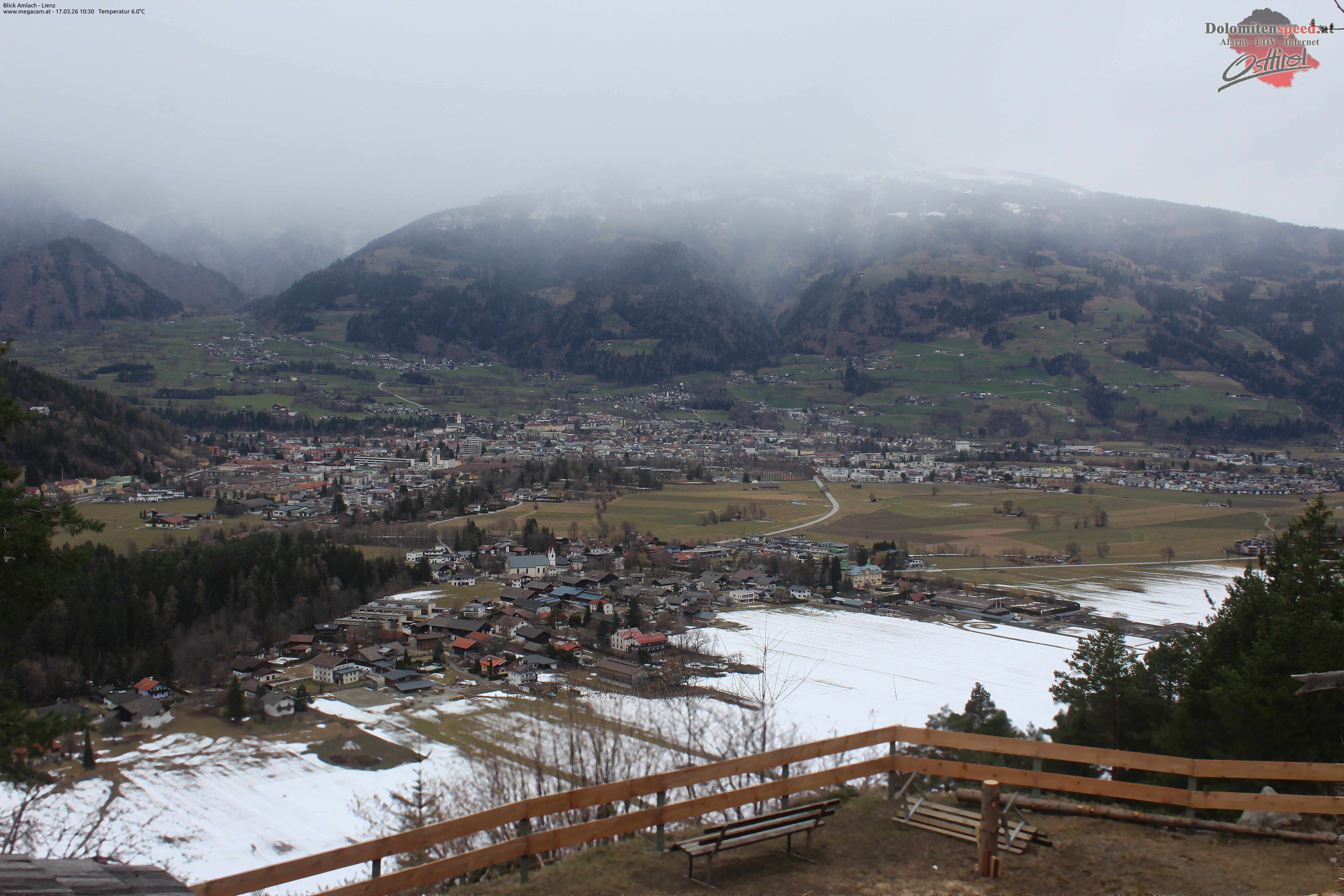 Archiv Foto Webcam Blick Amlach - Lienz - Osttirol