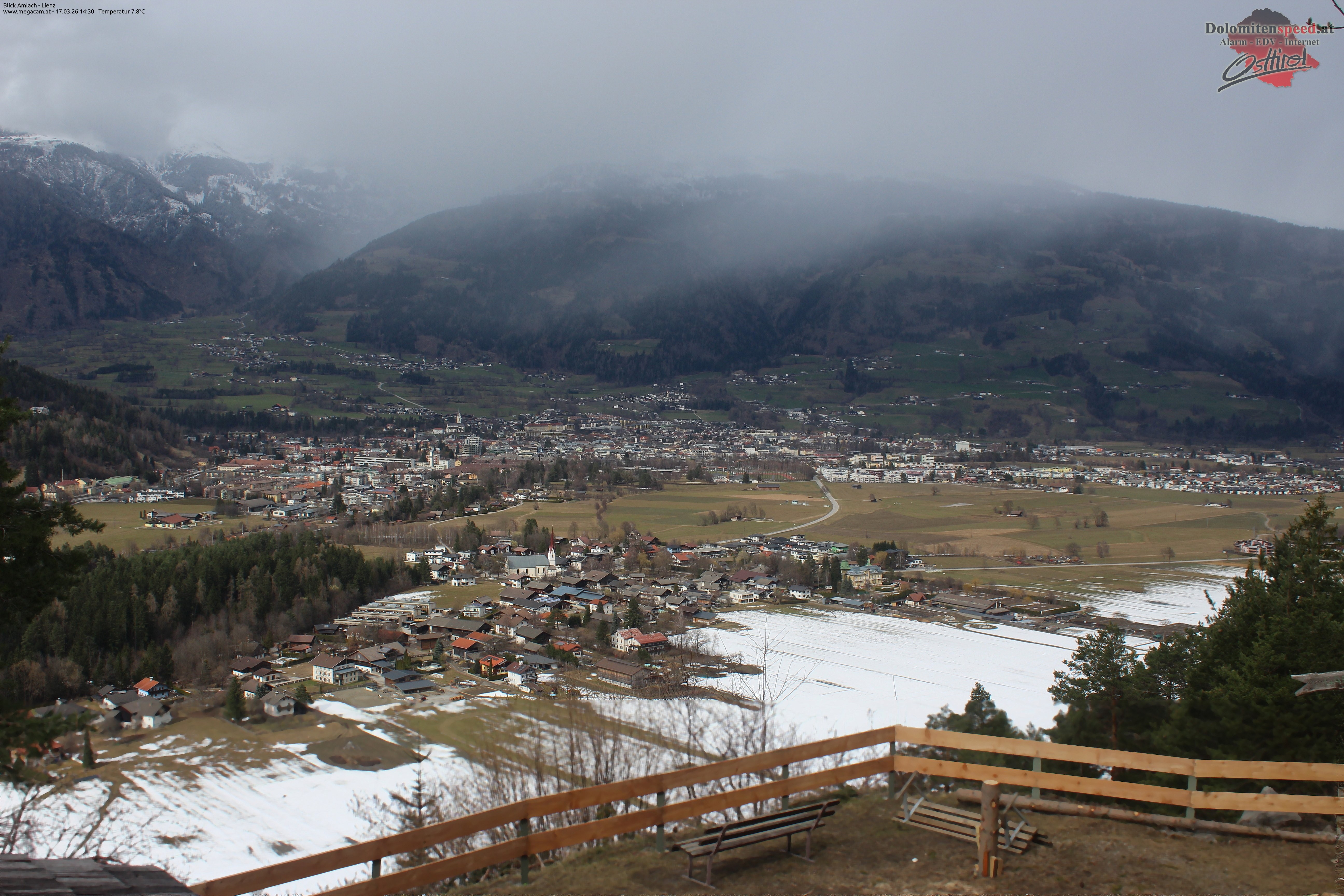 Archiv Foto Webcam Blick Amlach - Lienz - Osttirol