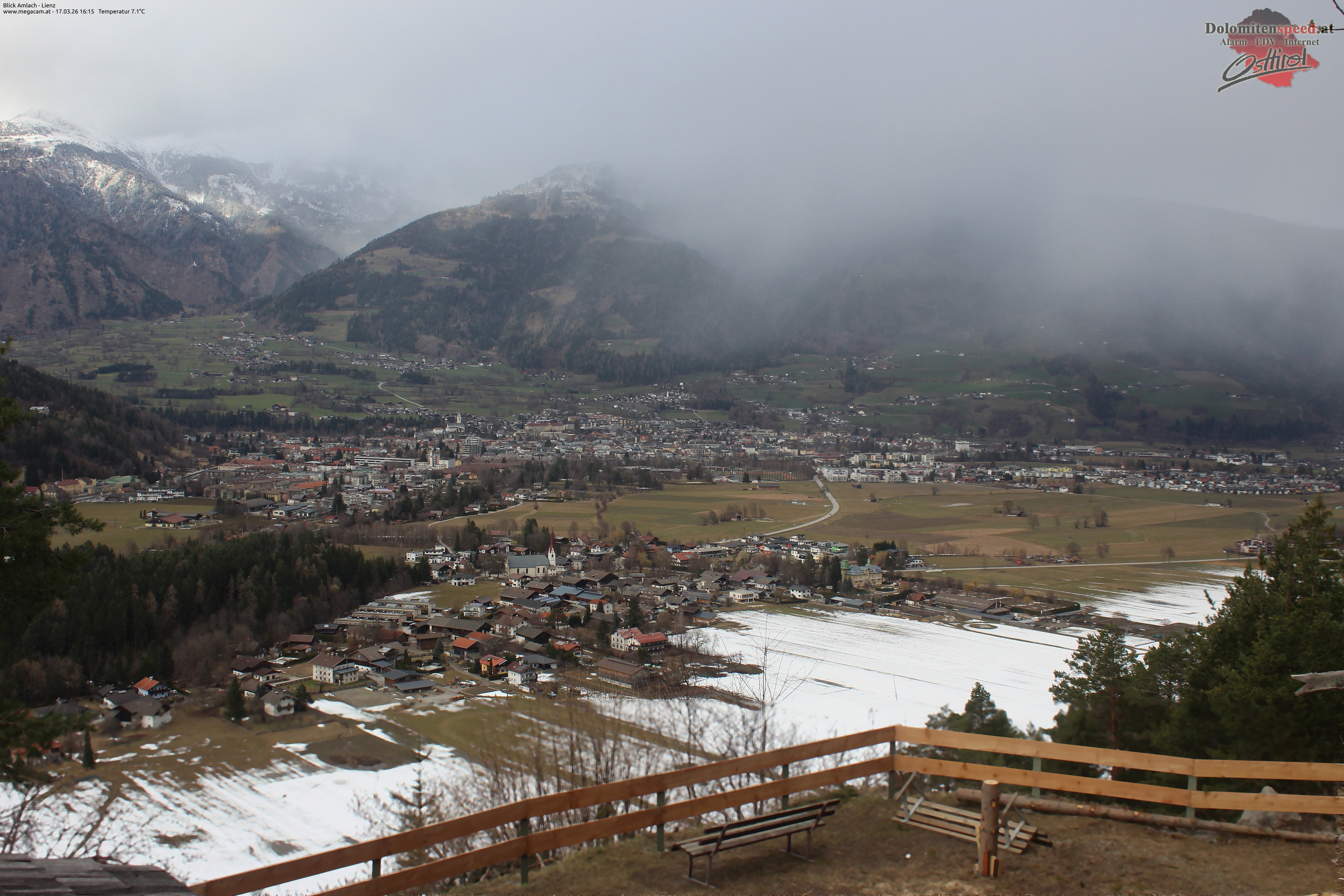 Archiv Foto Webcam Blick Amlach - Lienz - Osttirol