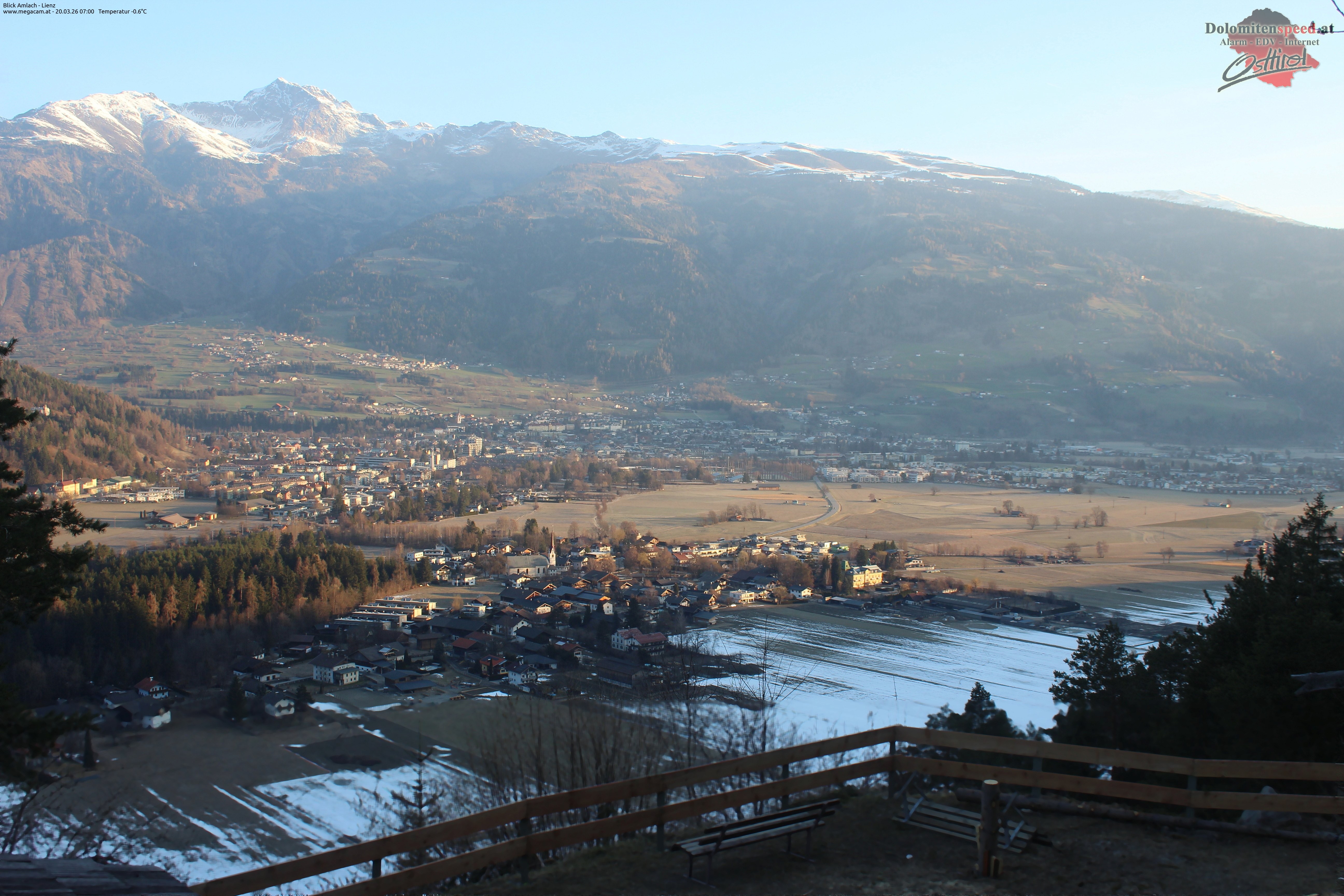 Archiv Foto Webcam Blick Amlach - Lienz - Osttirol