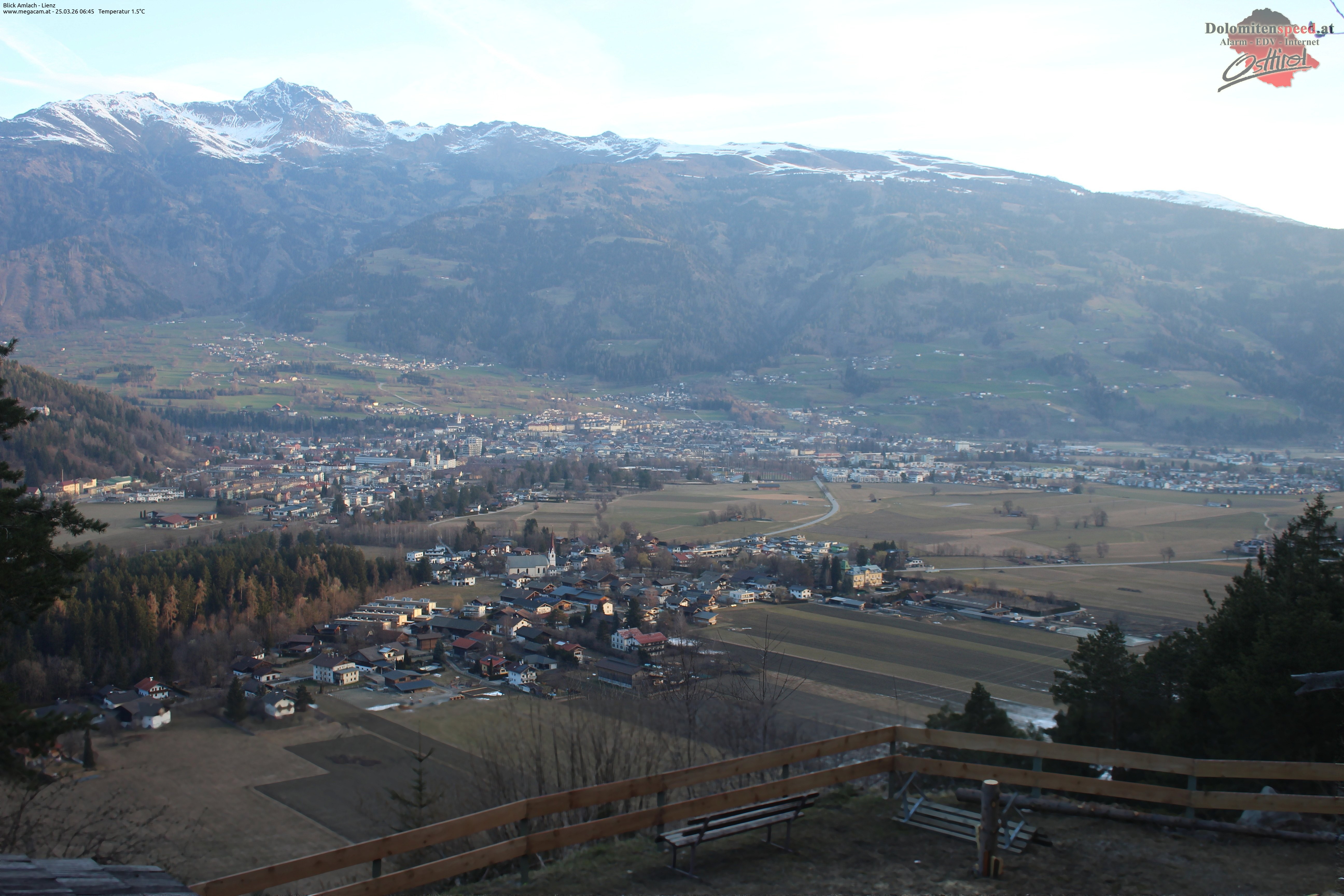 Archiv Foto Webcam Blick Amlach - Lienz - Osttirol