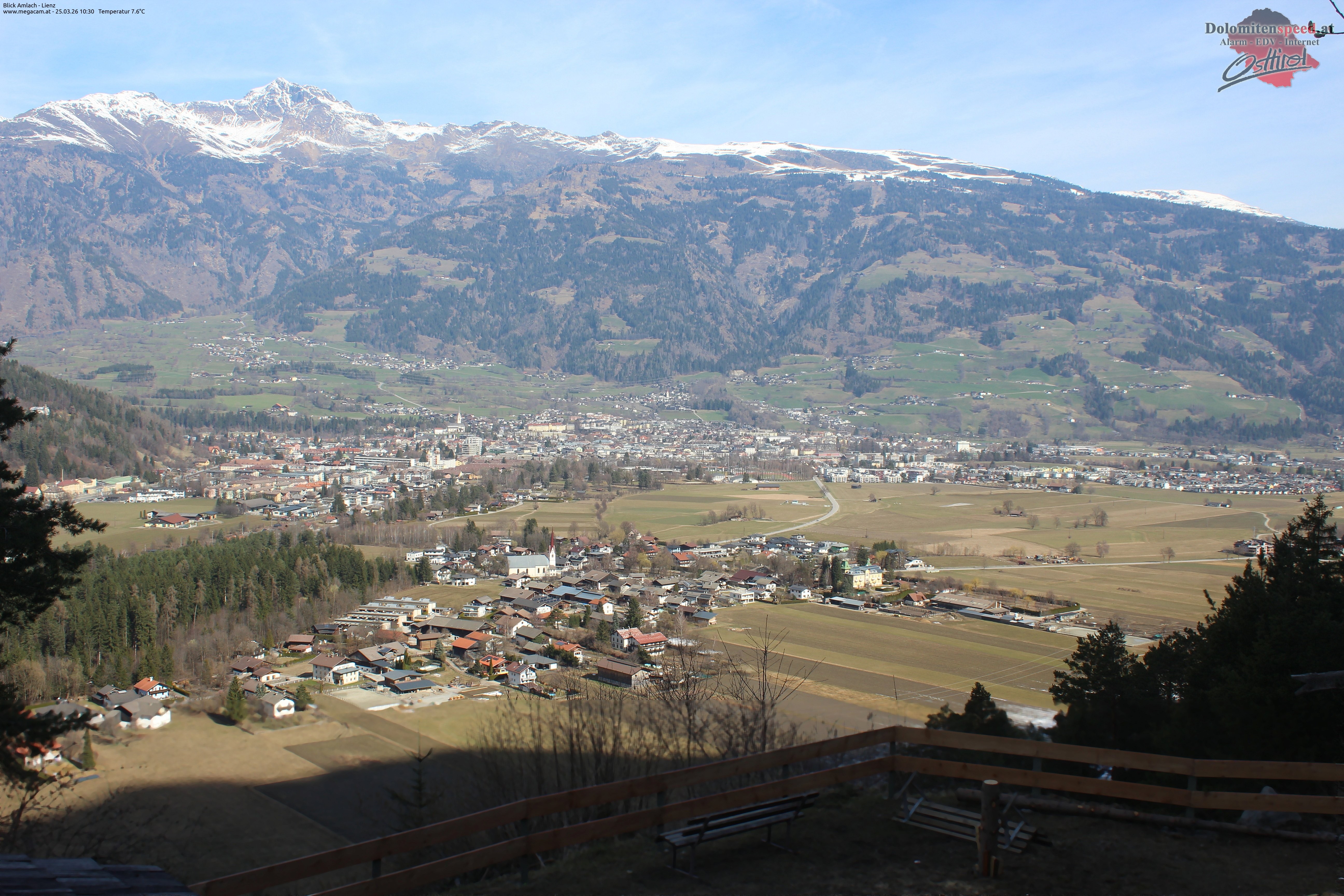 Archiv Foto Webcam Blick Amlach - Lienz - Osttirol