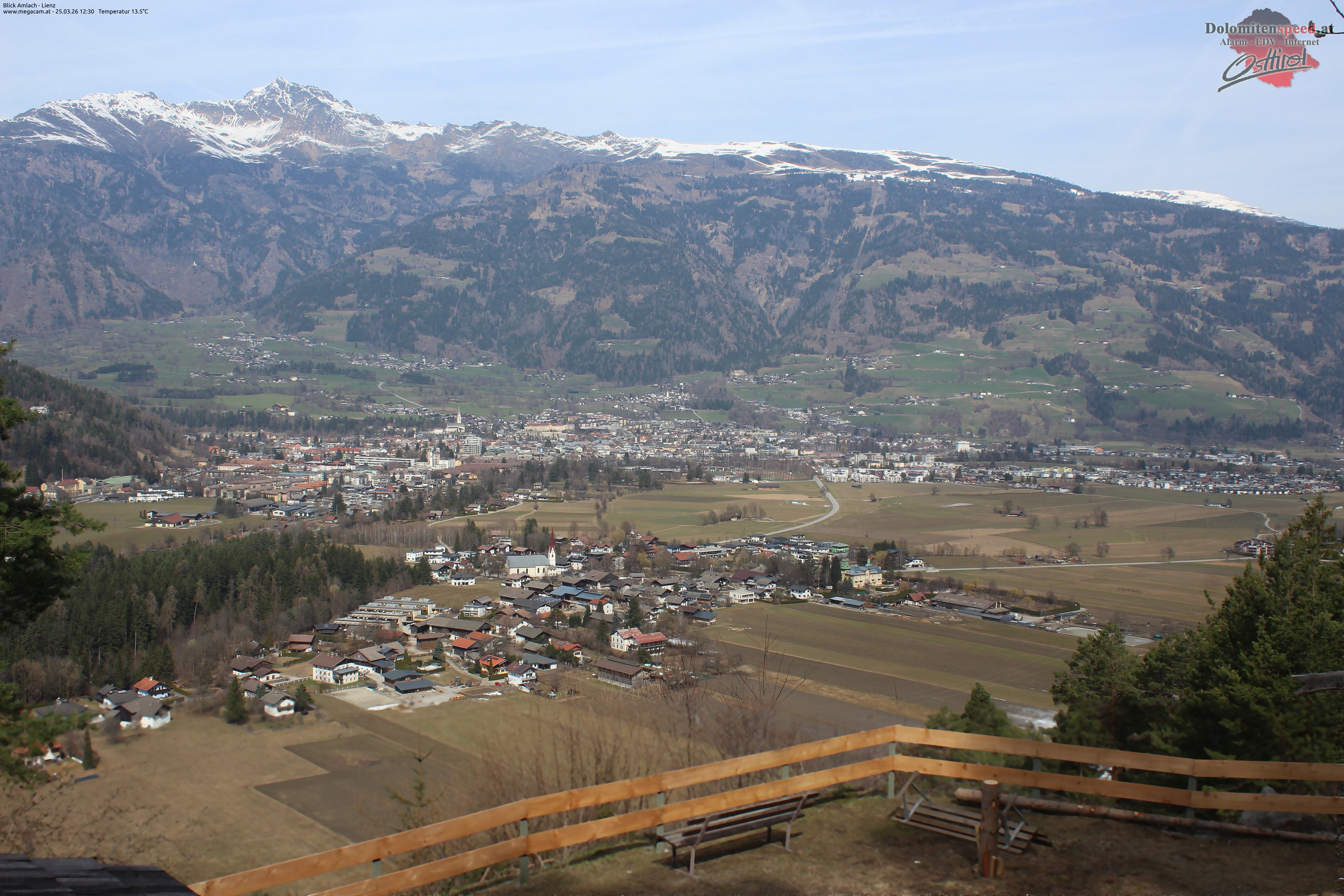 Archiv Foto Webcam Blick Amlach - Lienz - Osttirol