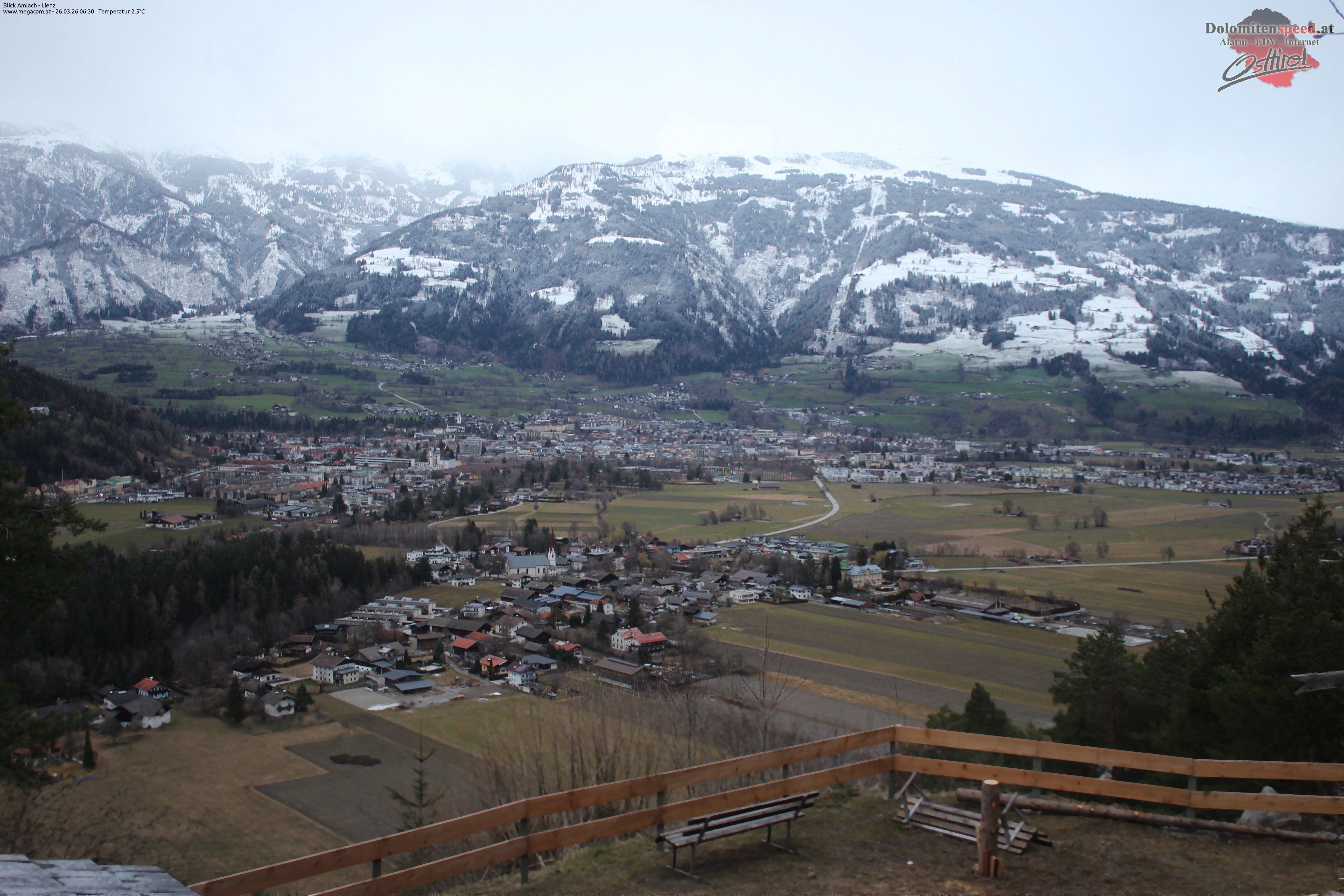 Archiv Foto Webcam Blick Amlach - Lienz - Osttirol