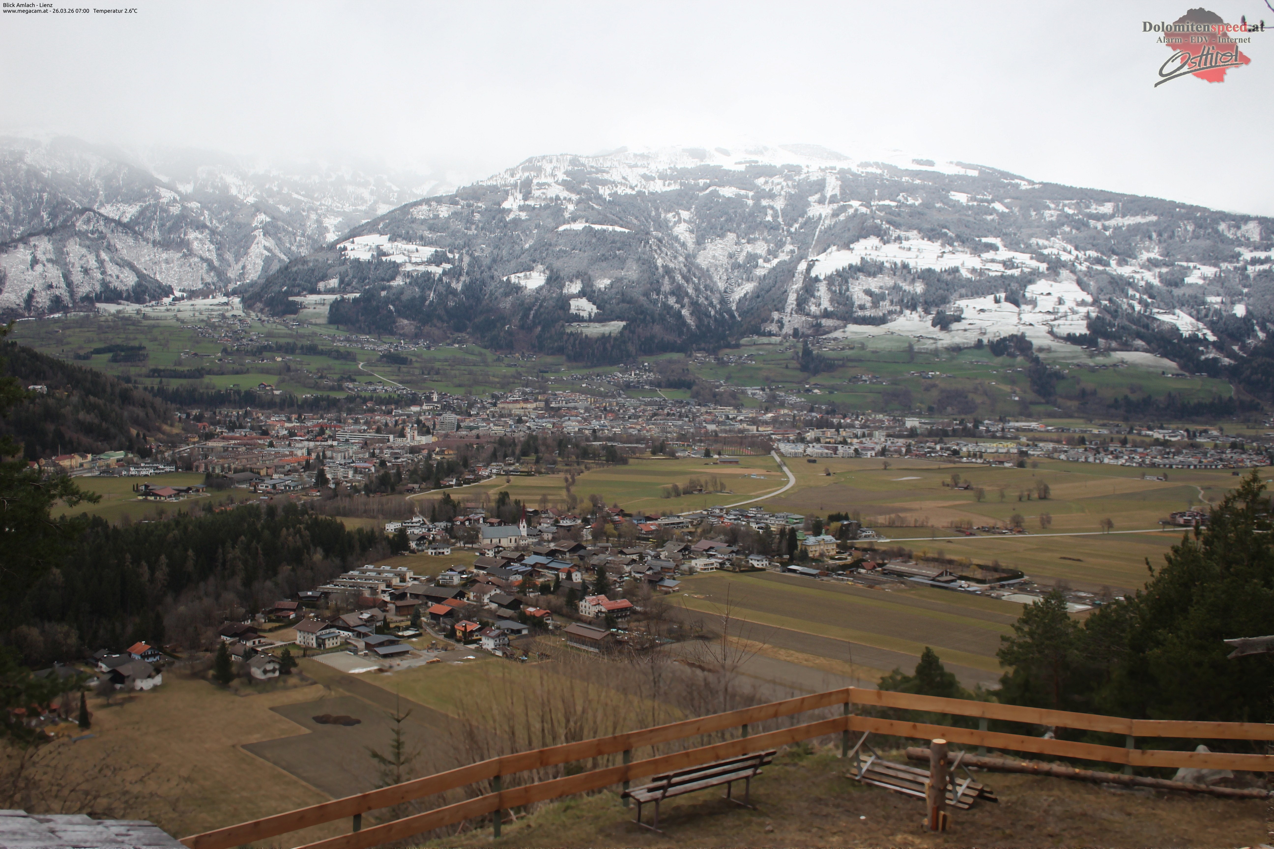 Archiv Foto Webcam Blick Amlach - Lienz - Osttirol
