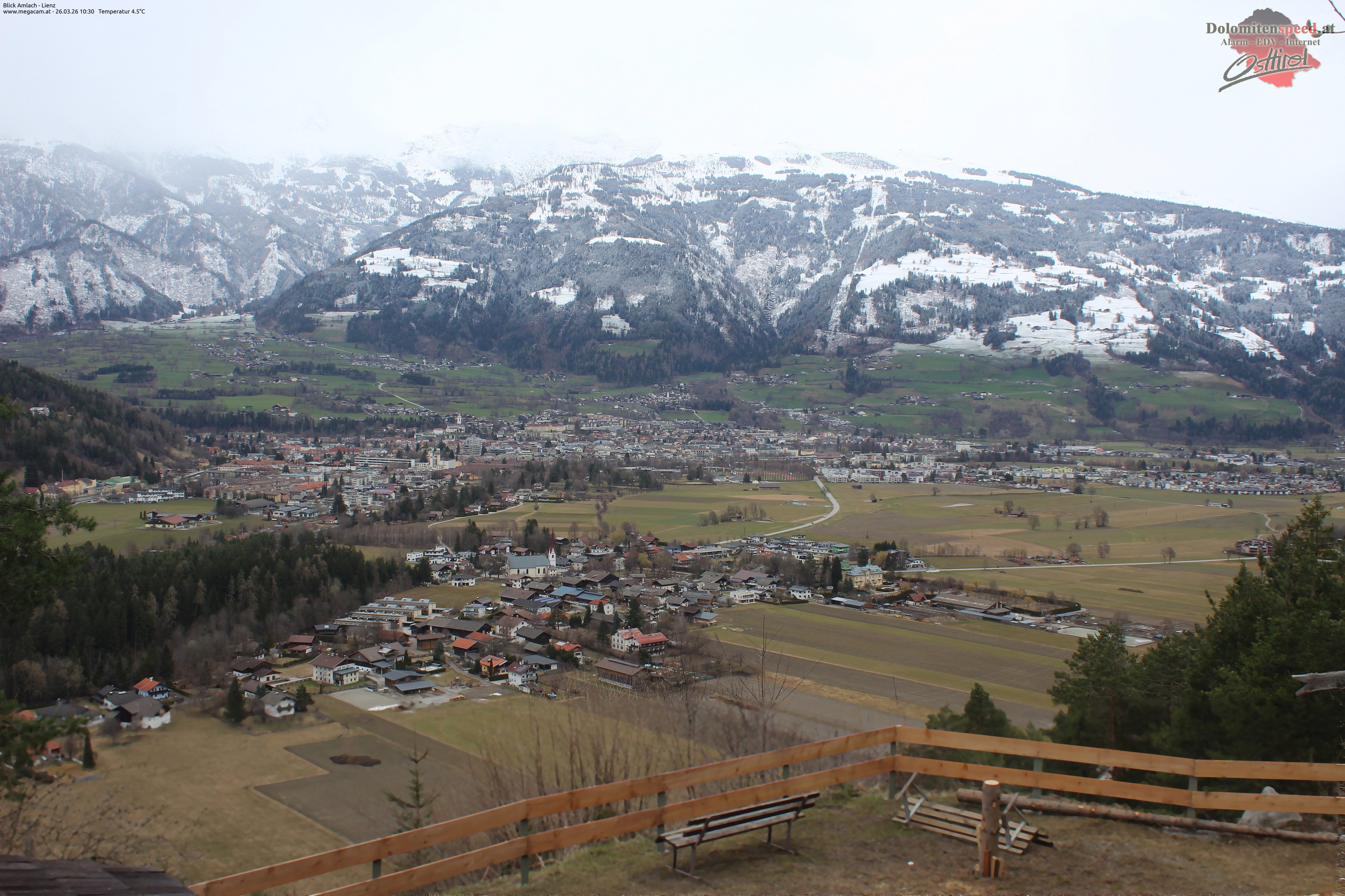 Archiv Foto Webcam Blick Amlach - Lienz - Osttirol