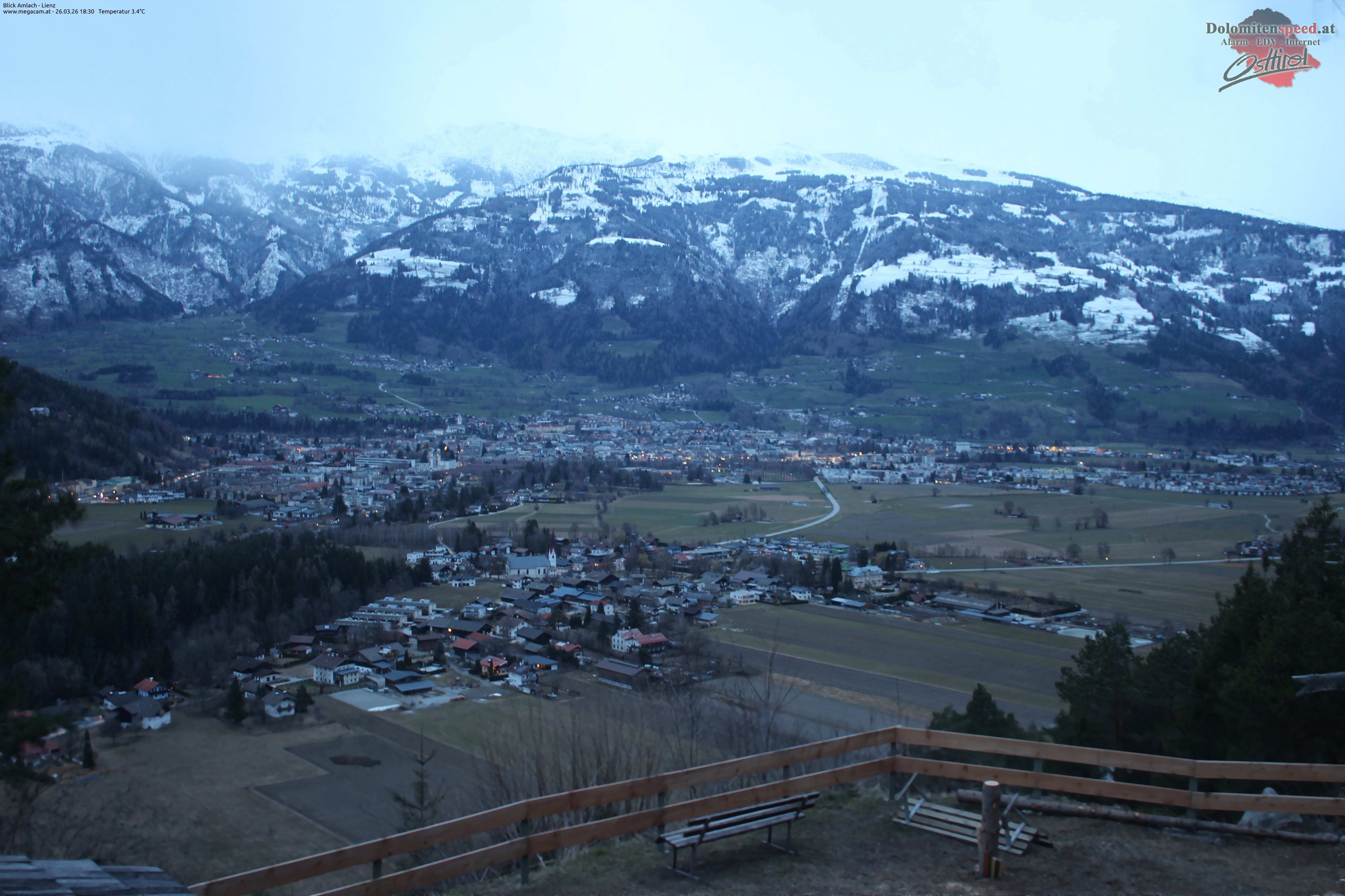 Archiv Foto Webcam Blick Amlach - Lienz - Osttirol