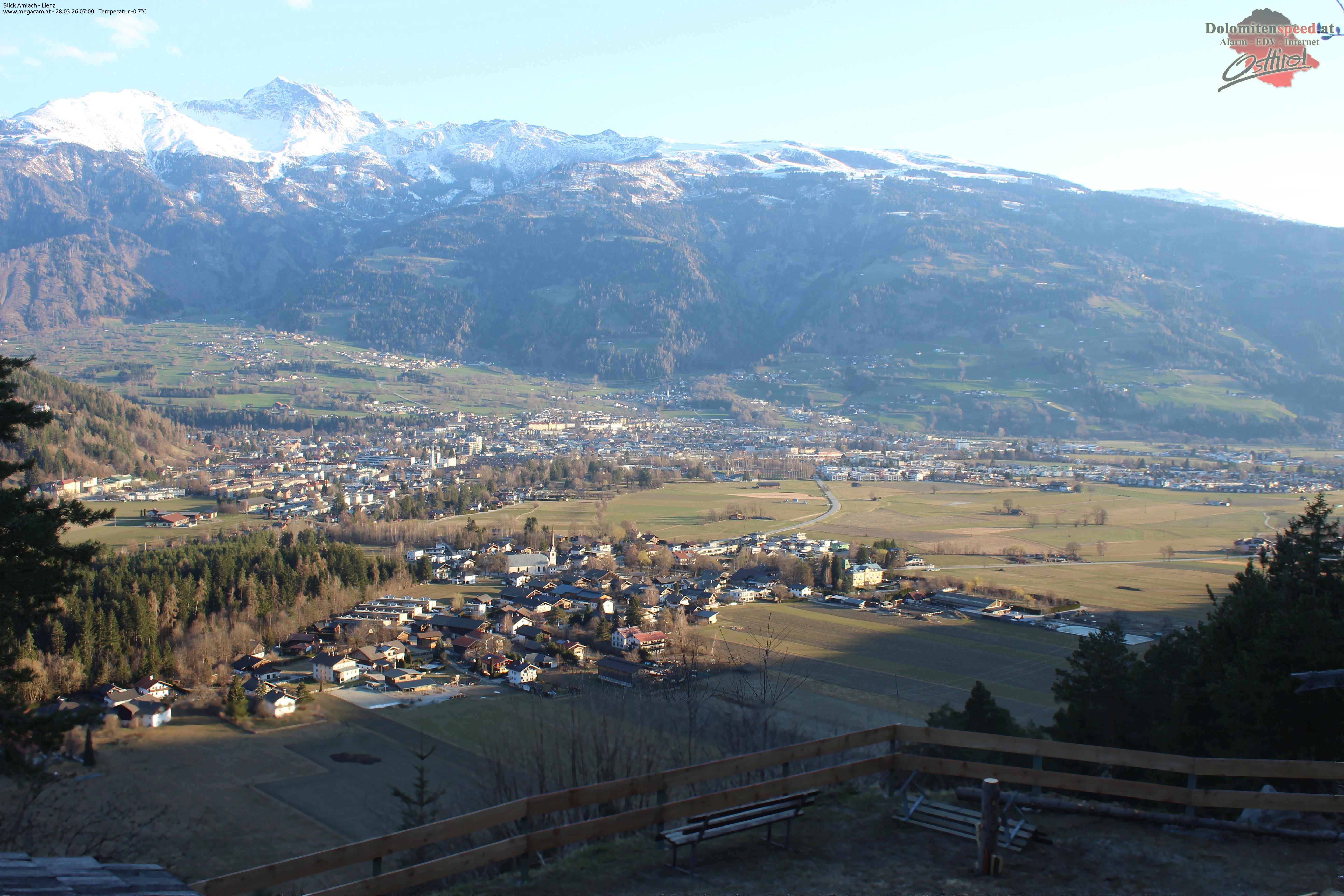 Archiv Foto Webcam Blick Amlach - Lienz - Osttirol
