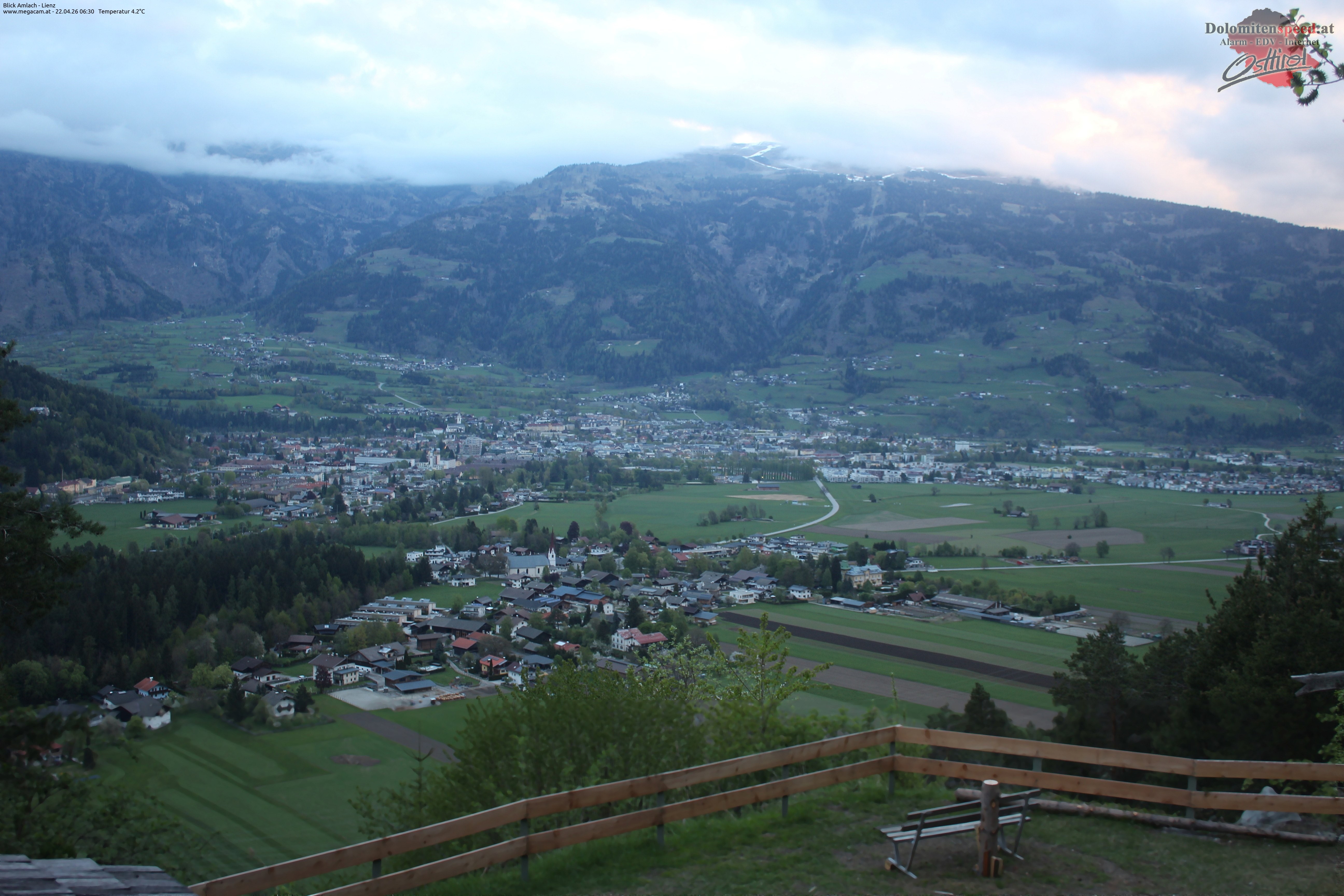 Archiv Foto Webcam Blick Amlach - Lienz - Osttirol