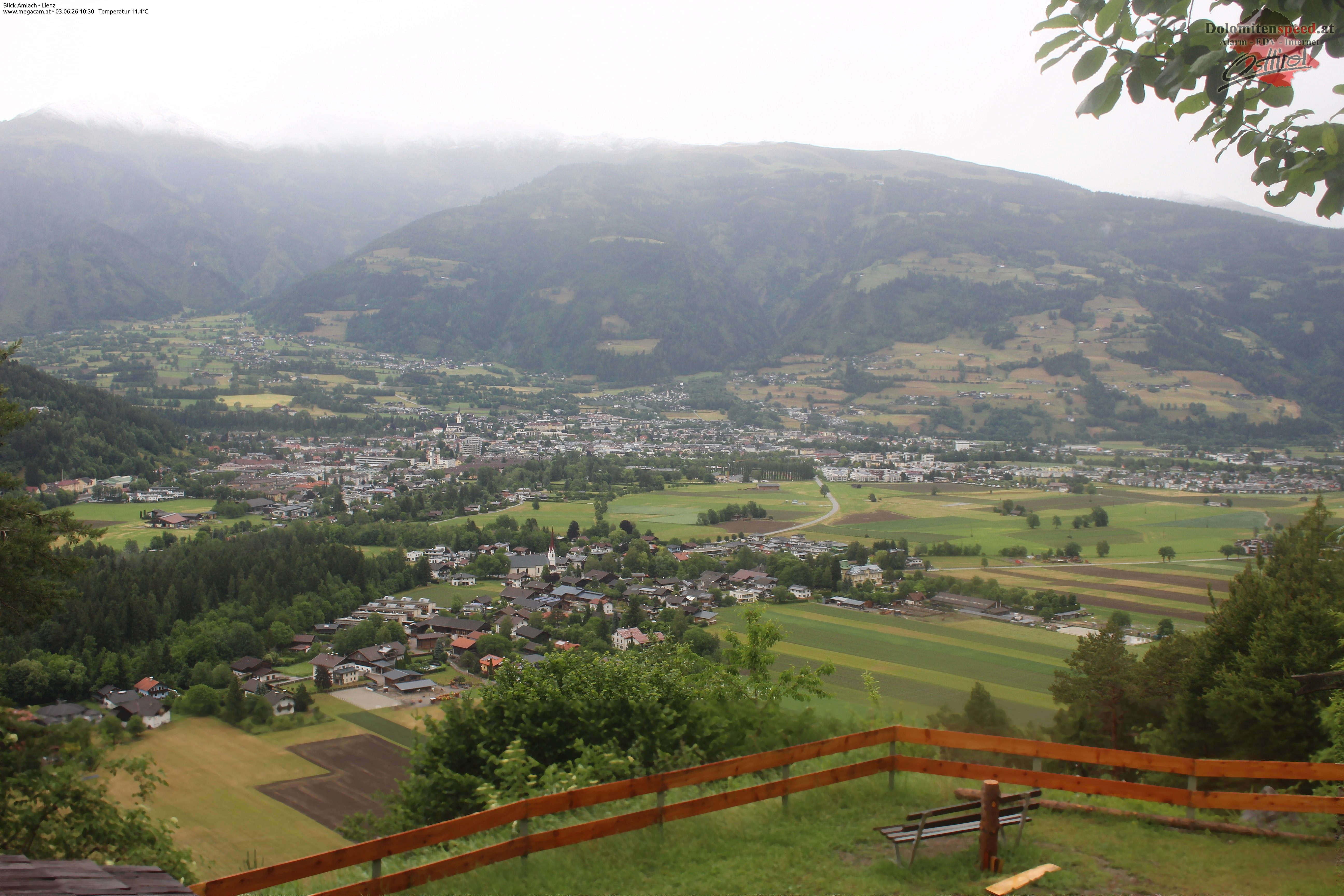 Archiv Foto Webcam Blick Amlach - Lienz - Osttirol