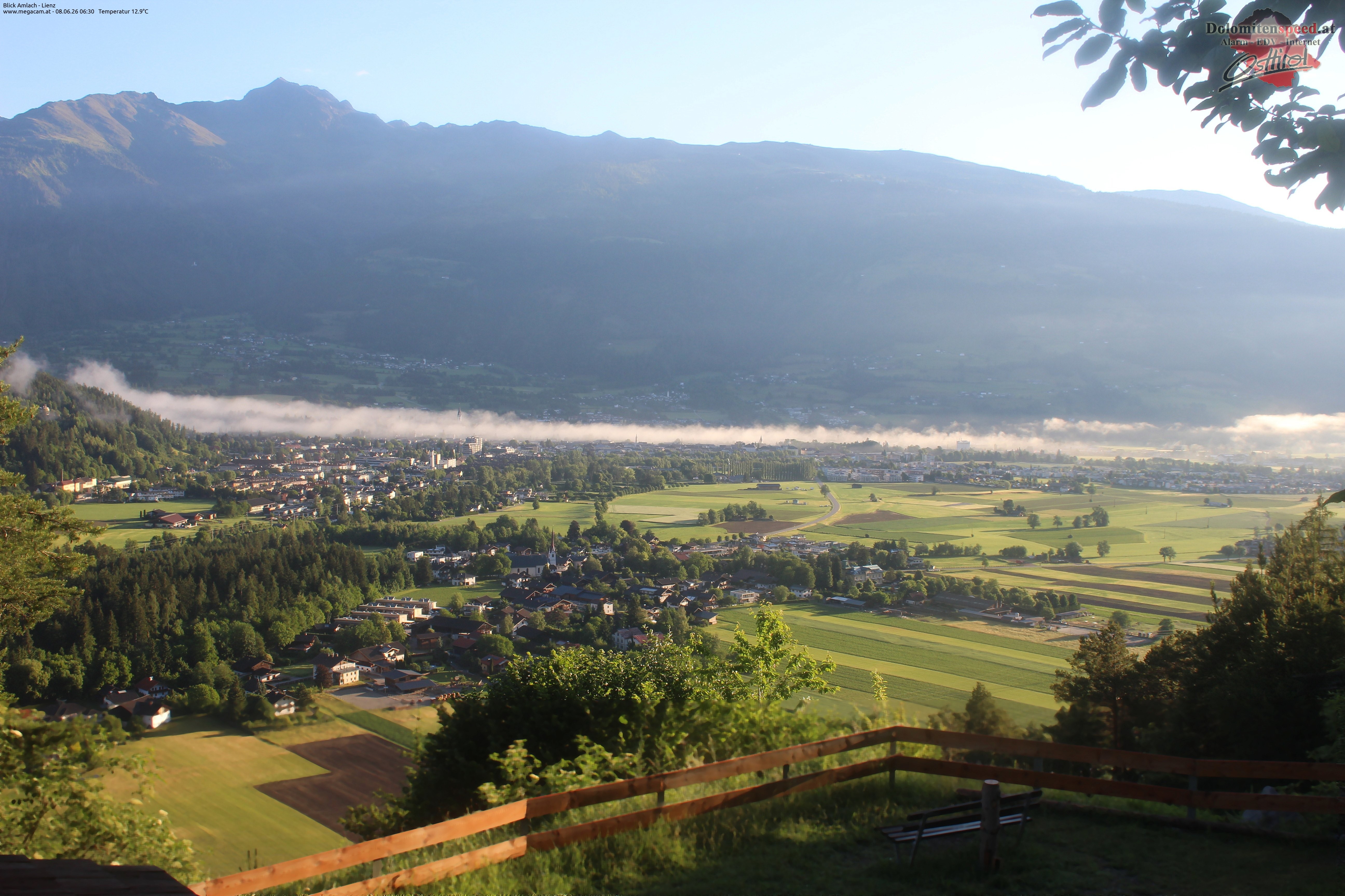 Archiv Foto Webcam Blick Amlach - Lienz - Osttirol