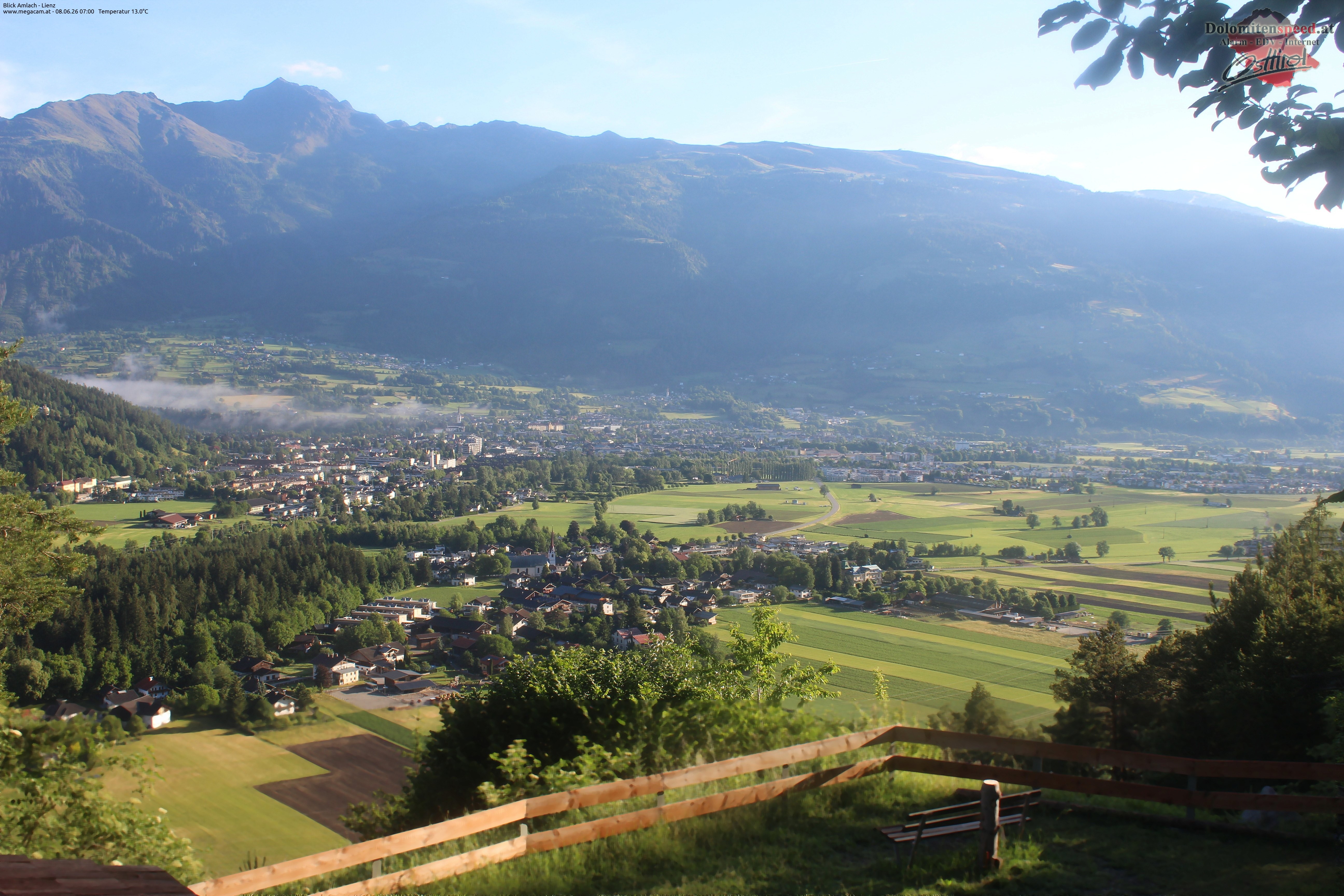 Archiv Foto Webcam Blick Amlach - Lienz - Osttirol