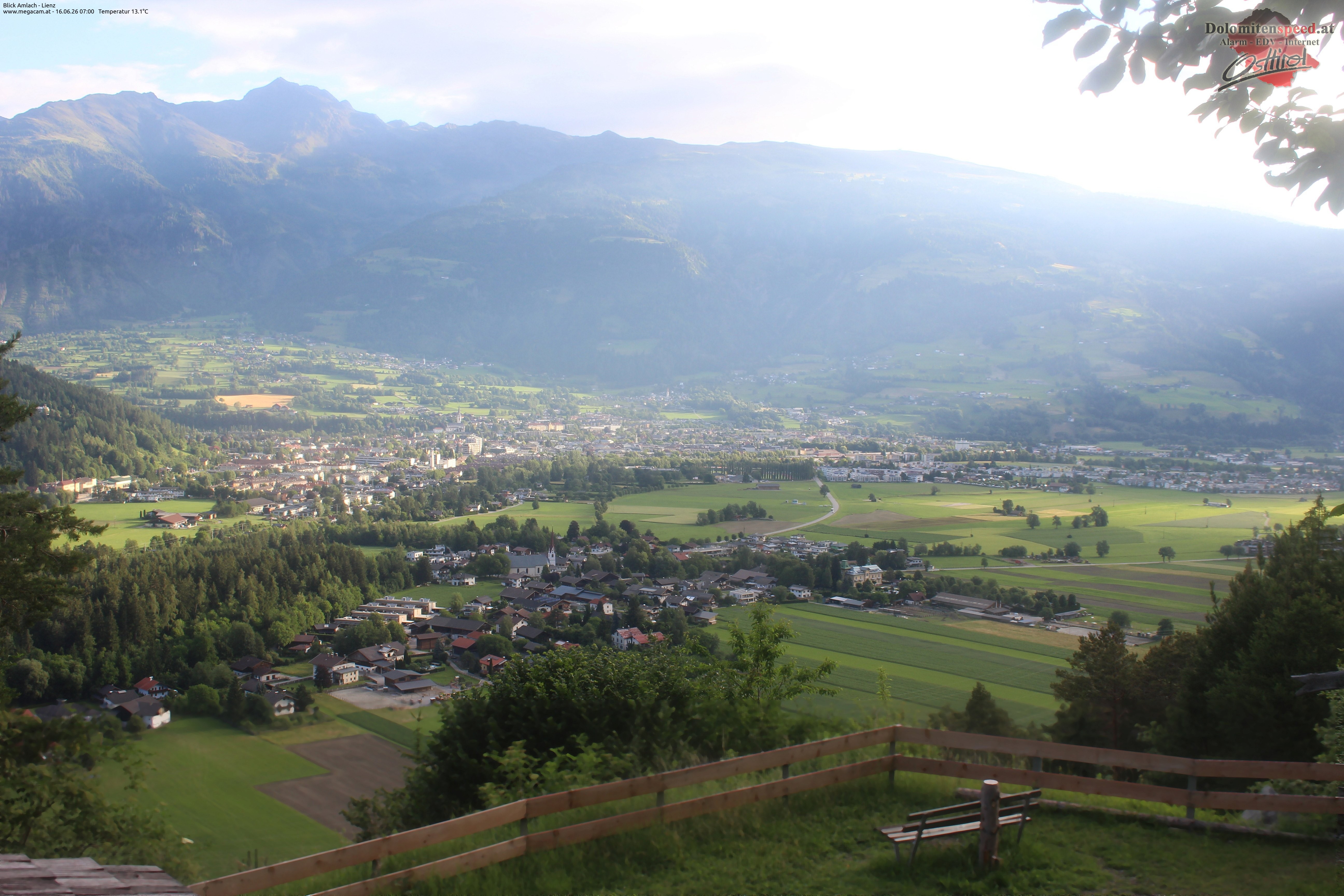 Archiv Foto Webcam Blick Amlach - Lienz - Osttirol