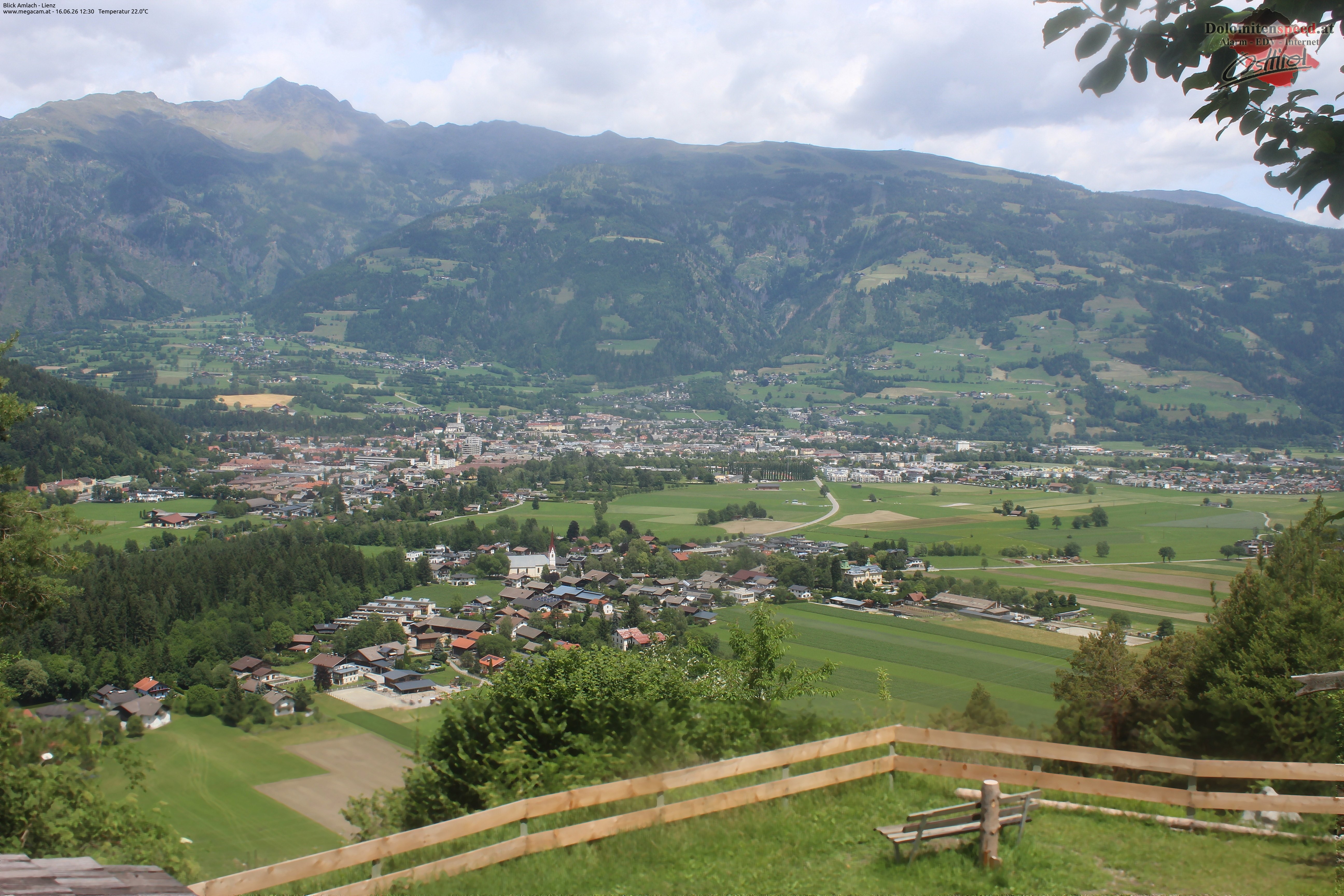 Archiv Foto Webcam Blick Amlach - Lienz - Osttirol