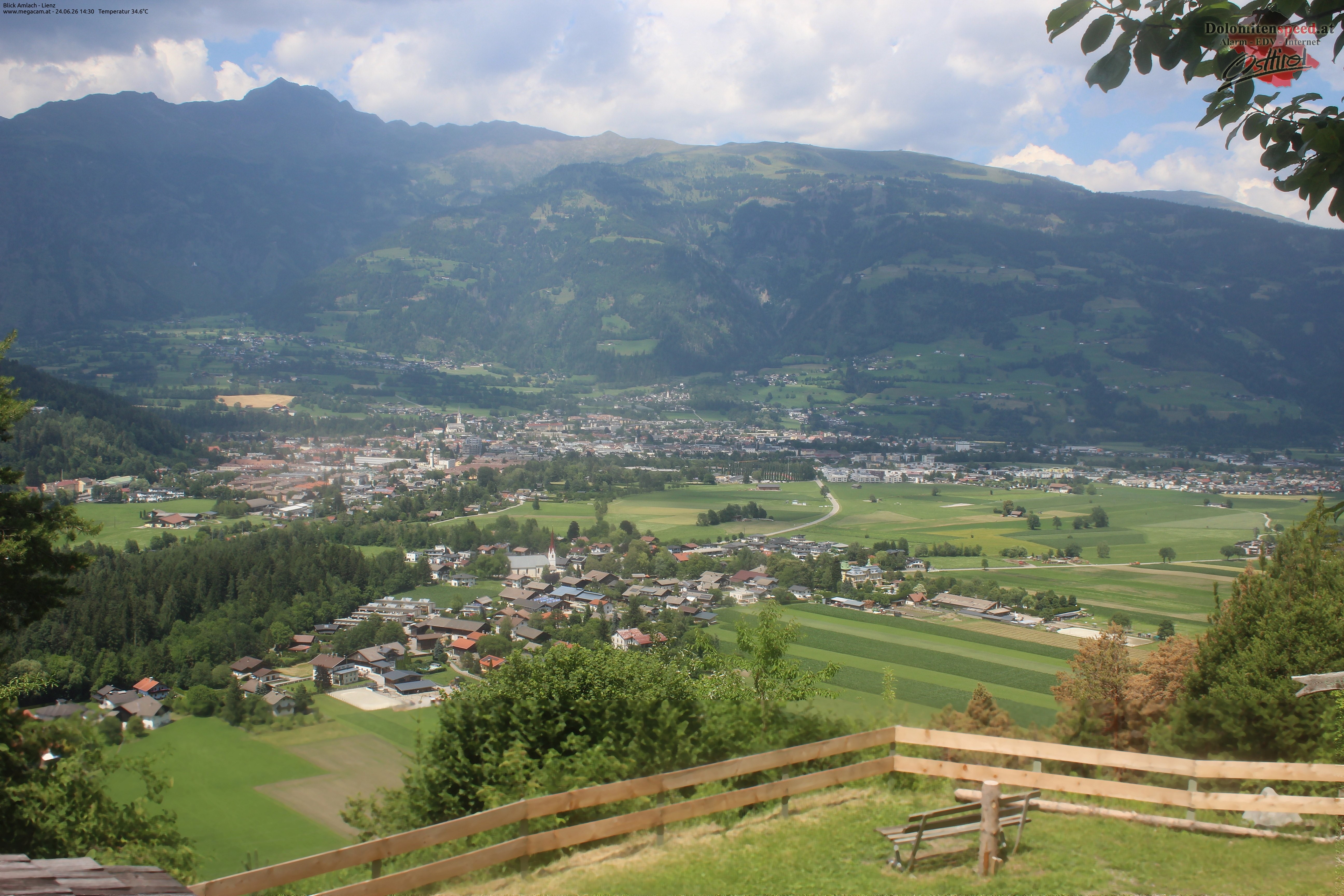 Archiv Foto Webcam Blick Amlach - Lienz - Osttirol