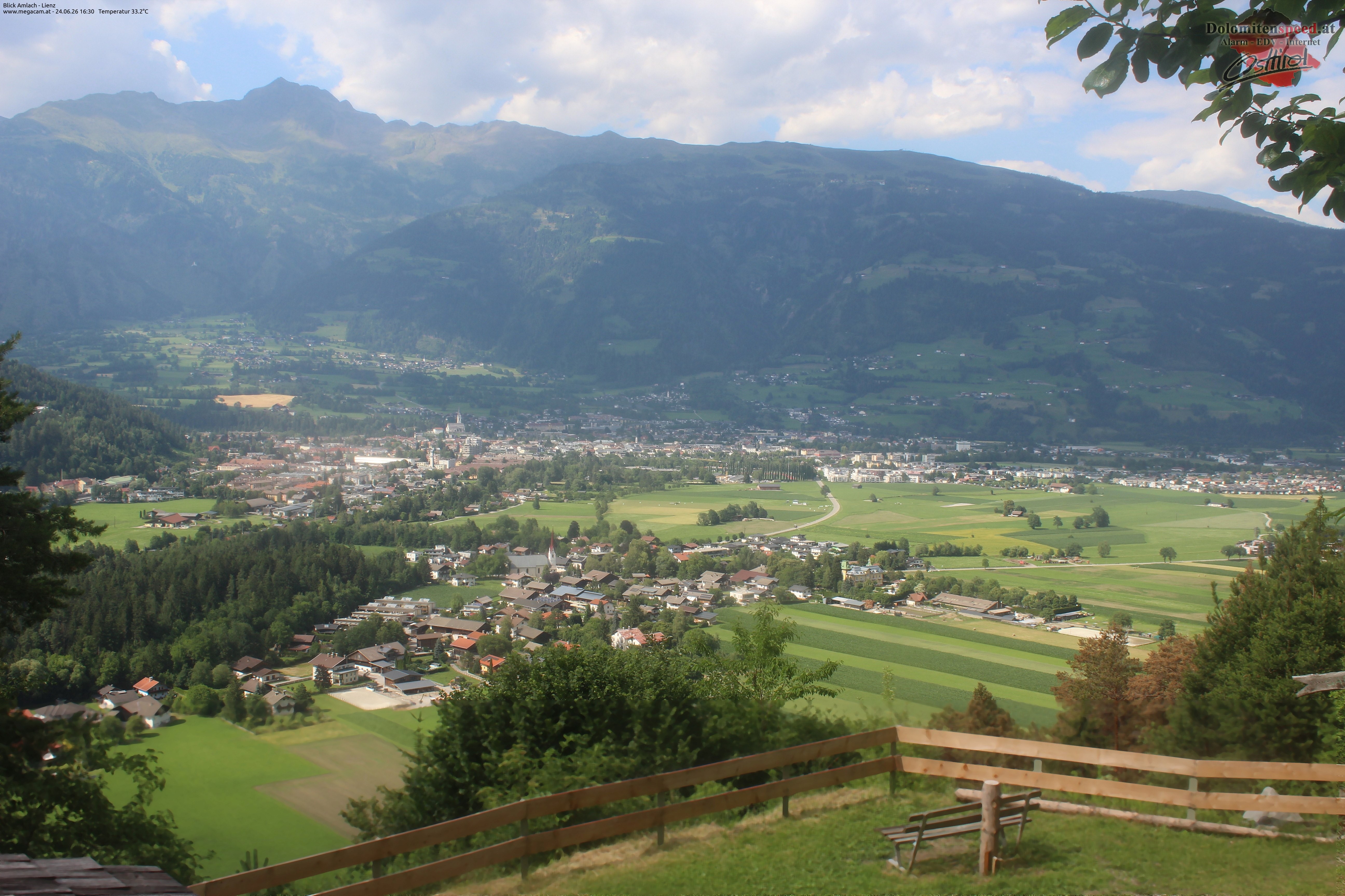 Archiv Foto Webcam Blick Amlach - Lienz - Osttirol