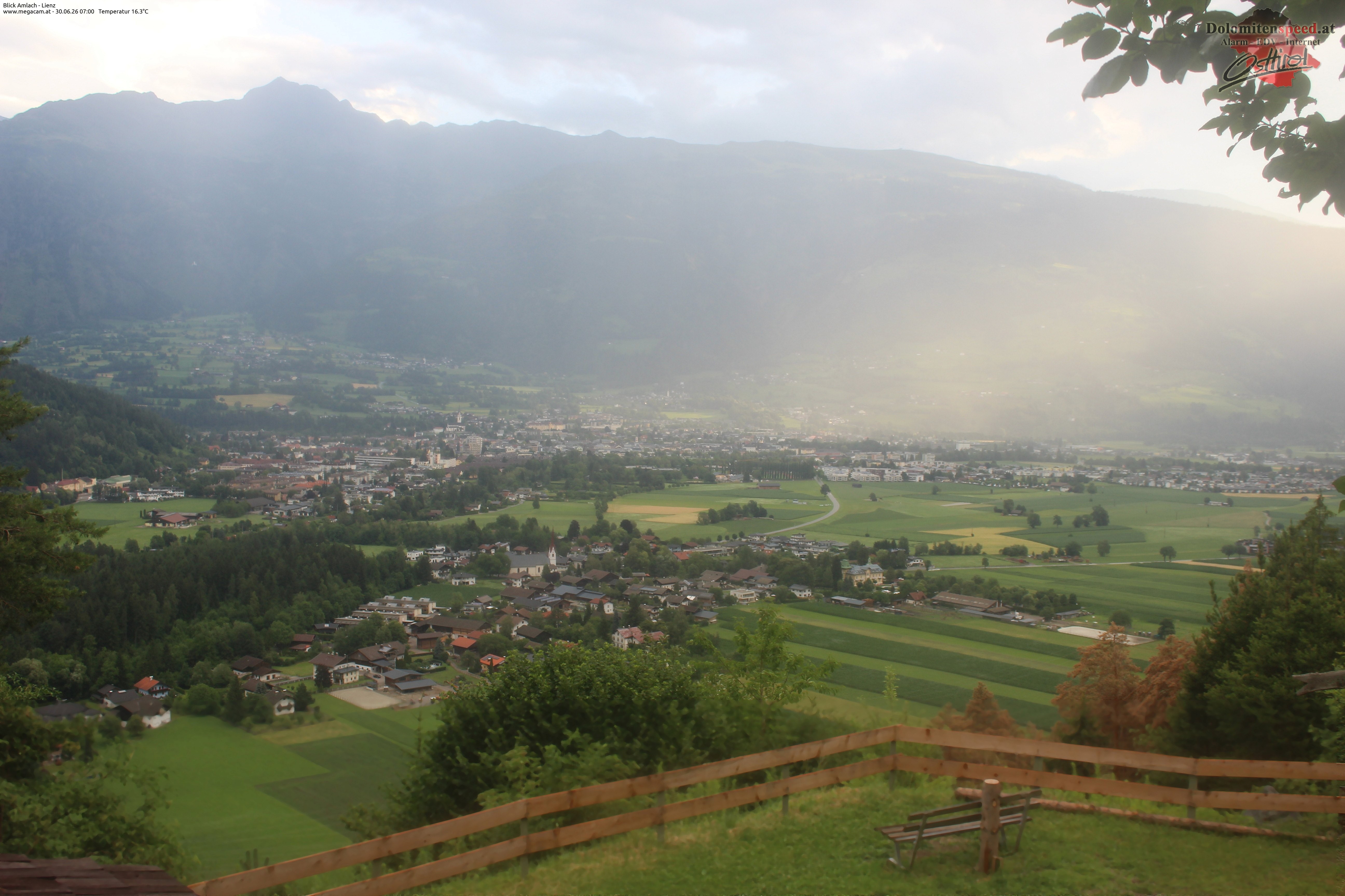 Archiv Foto Webcam Blick Amlach - Lienz - Osttirol