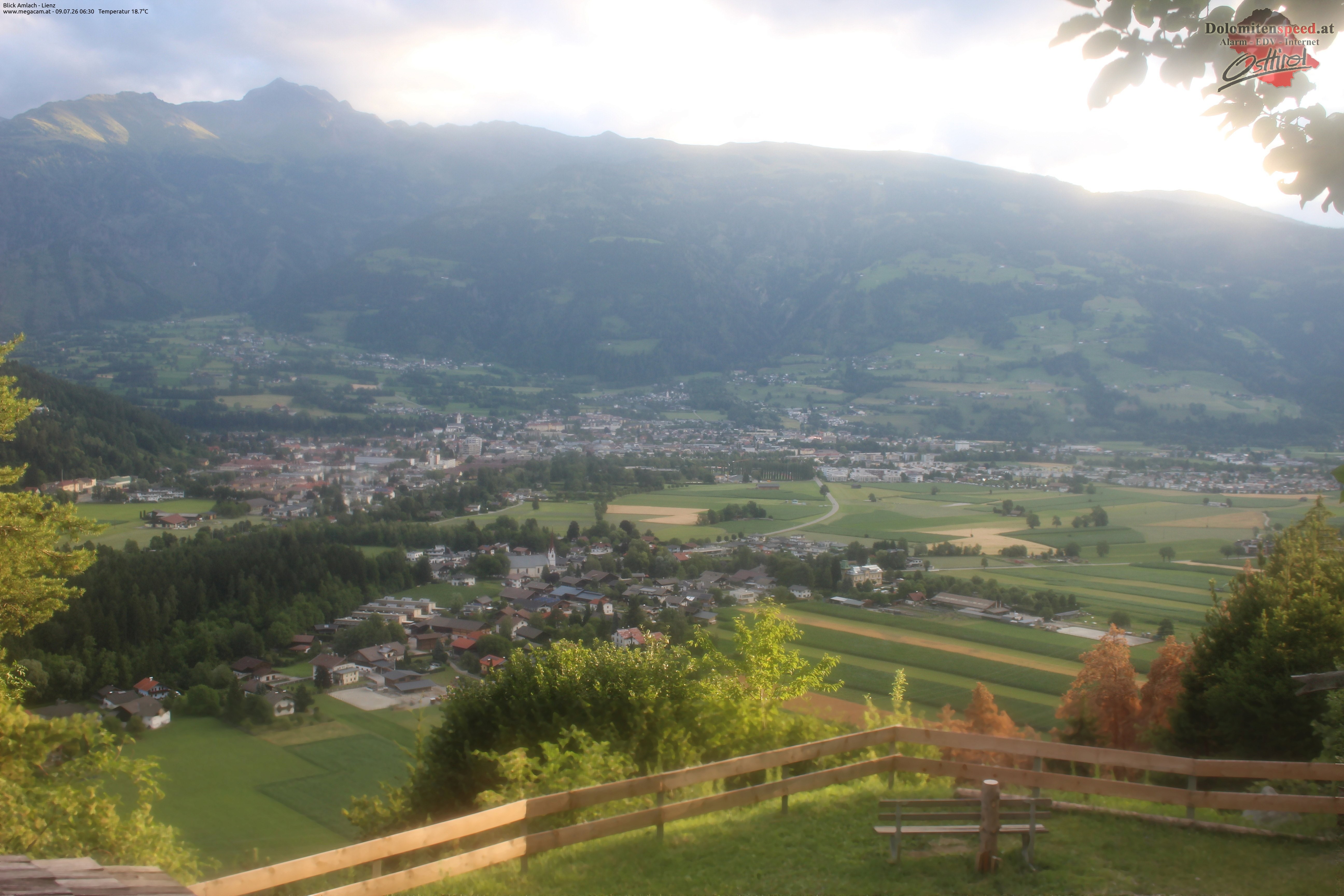 Archiv Foto Webcam Blick Amlach - Lienz - Osttirol