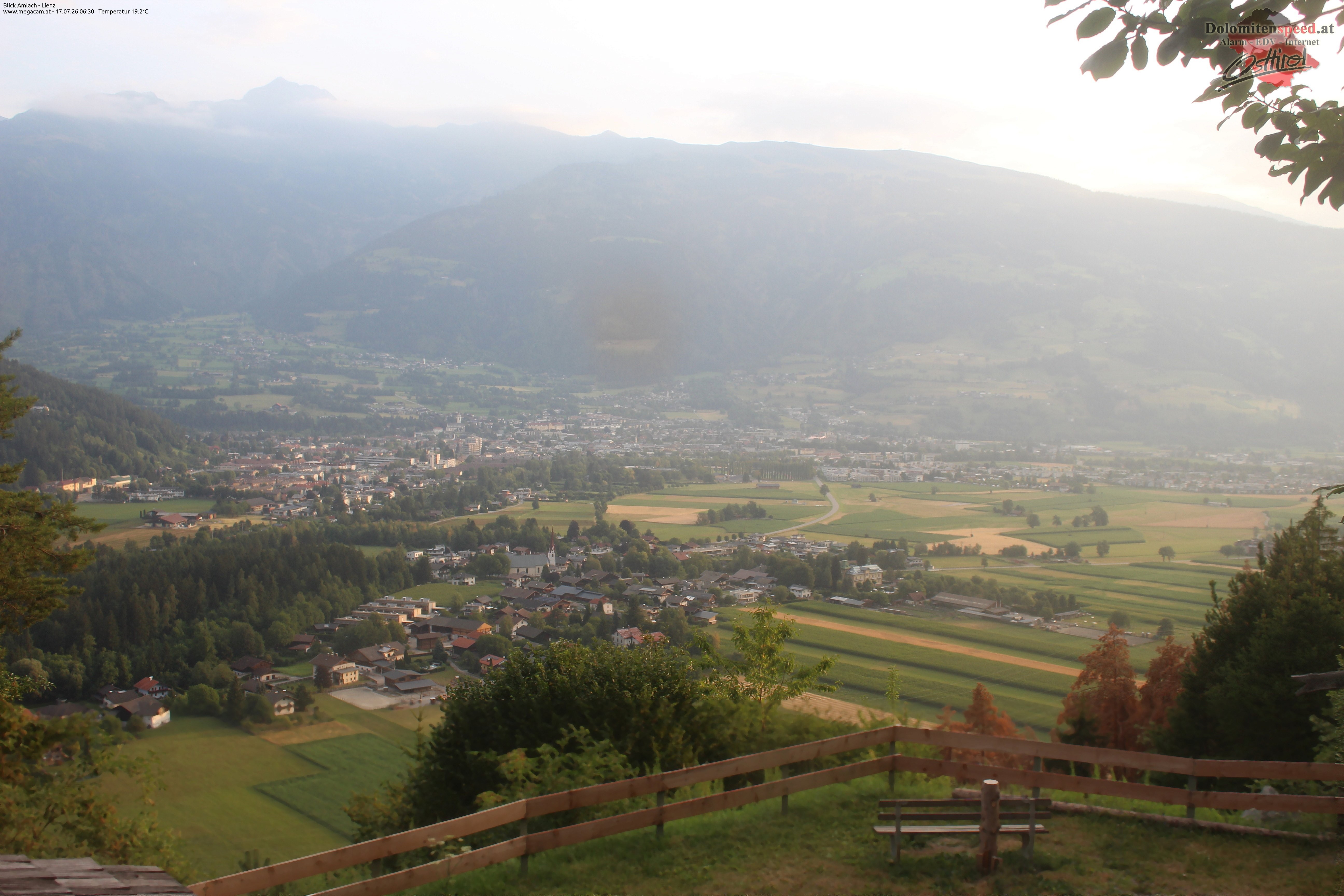 Archiv Foto Webcam Blick Amlach - Lienz - Osttirol