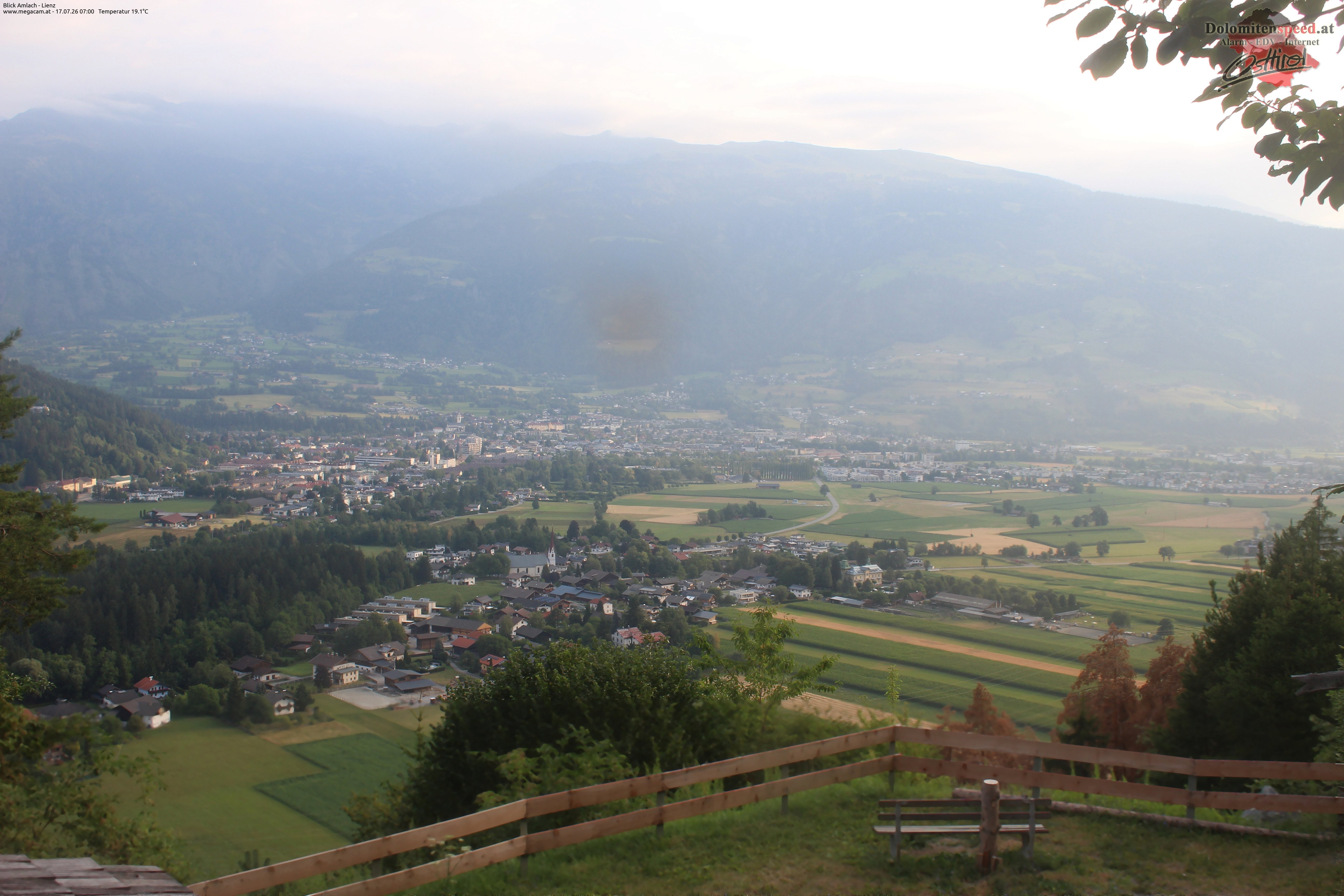 Archiv Foto Webcam Blick Amlach - Lienz - Osttirol
